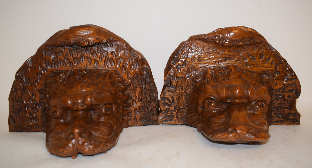 A carved wood wall bracket, in the form