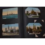 A postcard album, and other loose cards