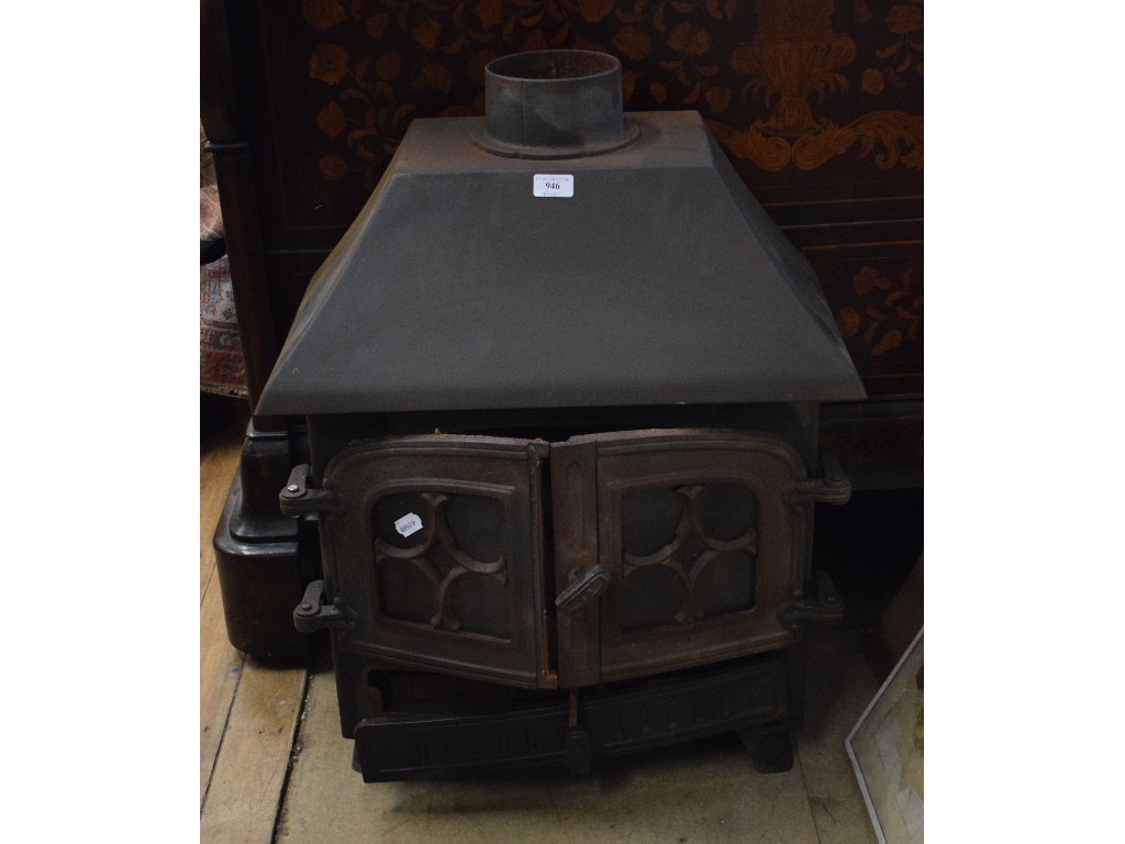 An Arrow multi fuel stove, 59 cm wide