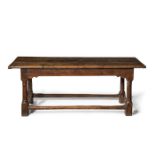 AN OAK REFECTORY TABLE