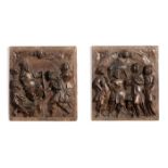 A PAIR OF FRENCH FINELY CARVED OAK PANELS