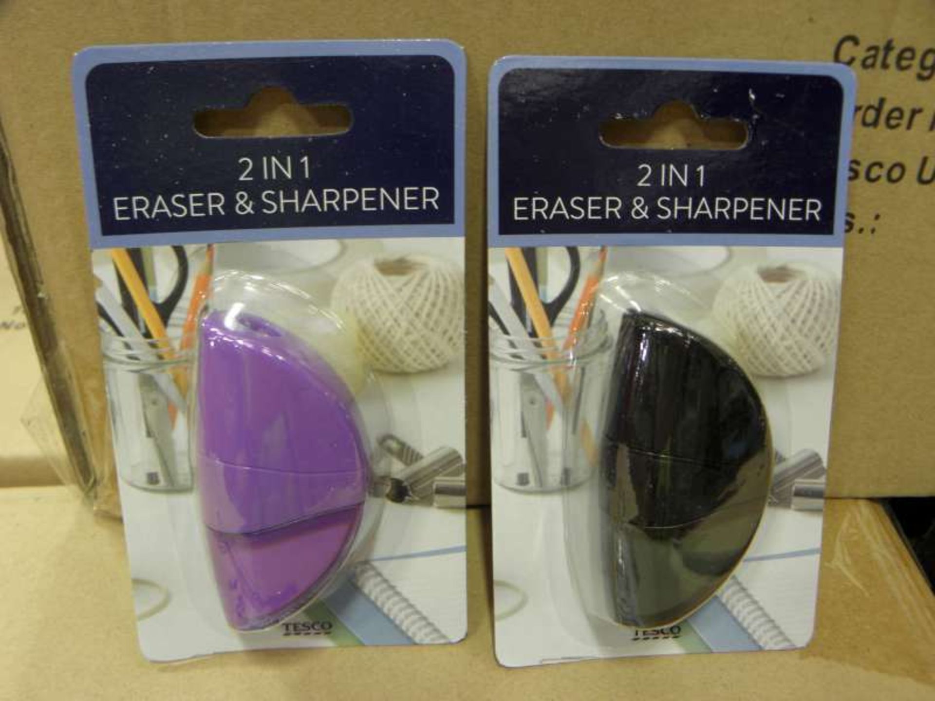 320 X 2 IN 1 ERASER AND SHARPENERS IN 2 BOXES