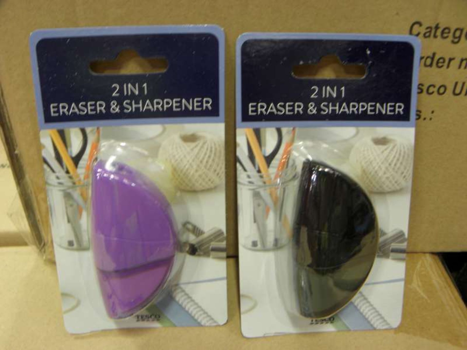 320 X 2 IN 1 ERASER AND SHARPENERS IN 2 BOXES