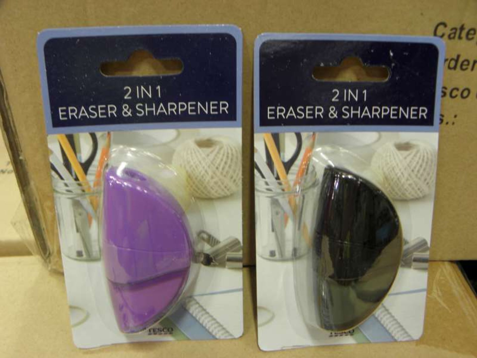 320 X 2 IN 1 ERASER AND SHARPENERS IN 2 BOXES