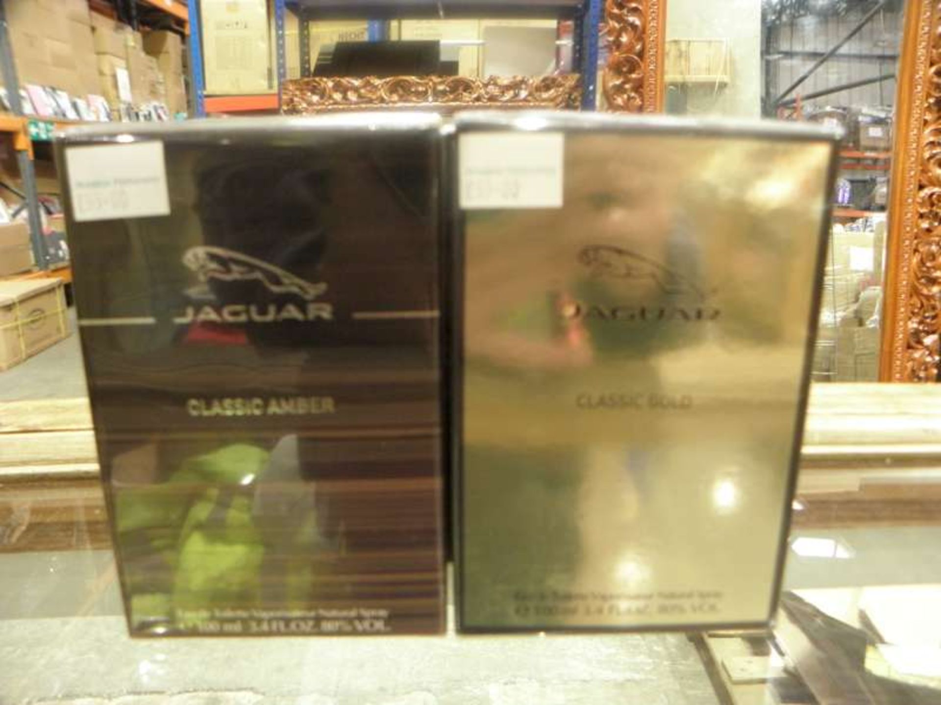 3 X 100 ML JAGUAR CLASSIC AMBER EDT AND 3 X 100 ML JAGUAR CLASSIC GOLD EDT