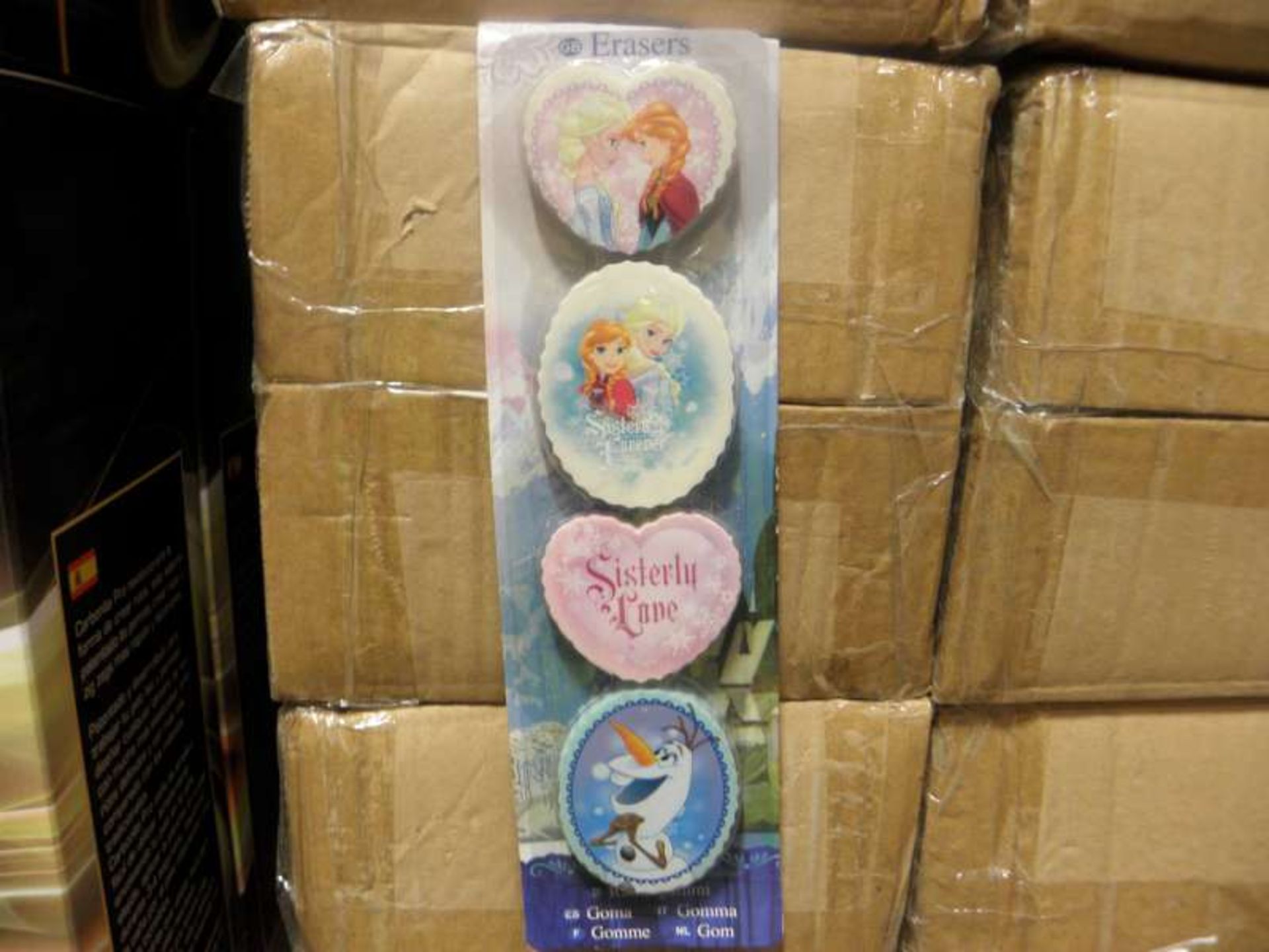 168 X PACKS OF 4 DISNEY FROZEN ERASERS IN 6 BOXES