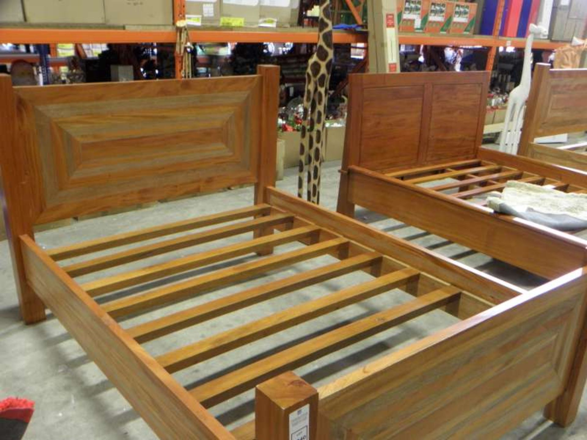 SOLID MIXED WOOD DOUBLE BED