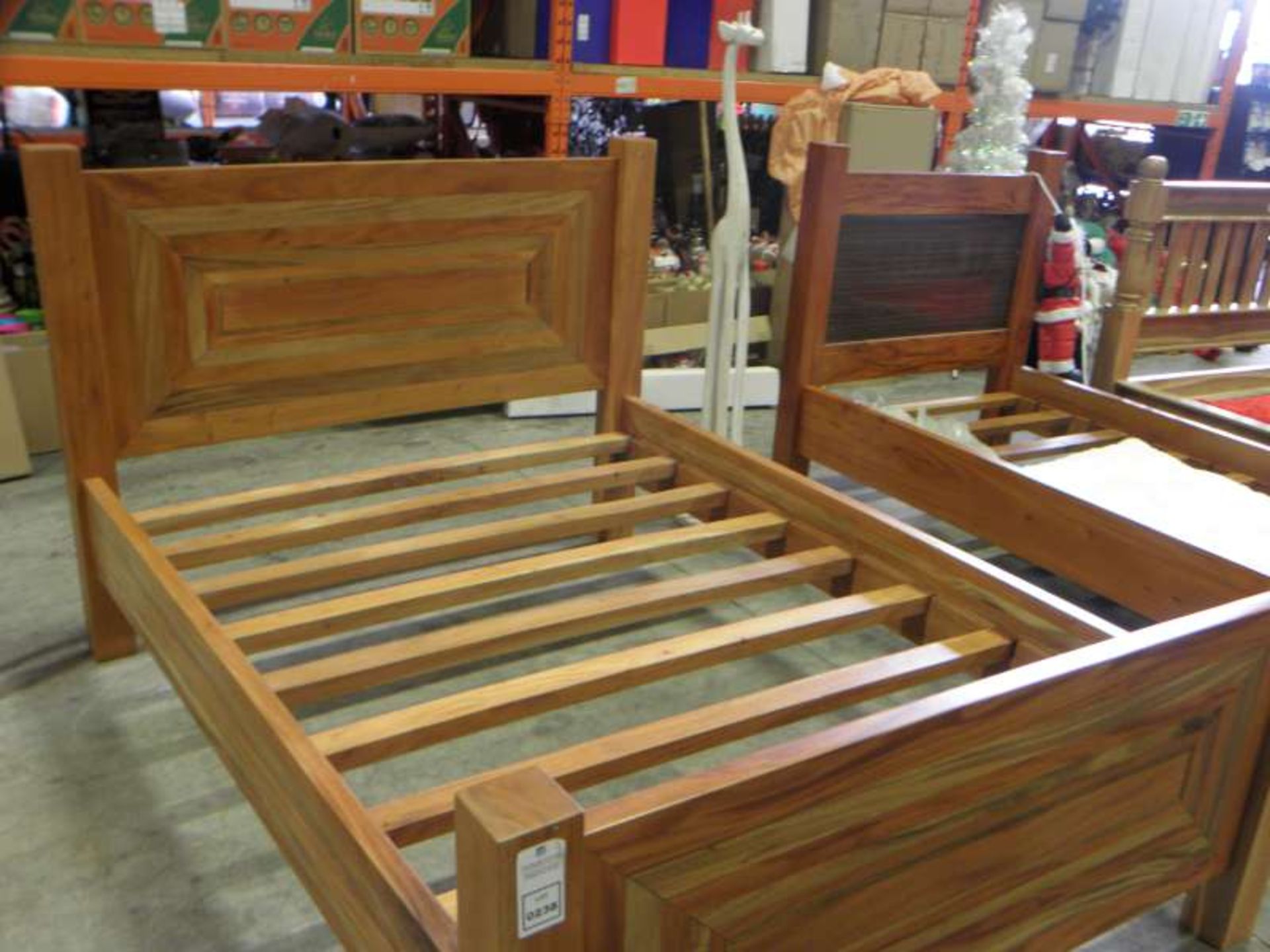 SOLID MIXED WOOD DOUBLE BED