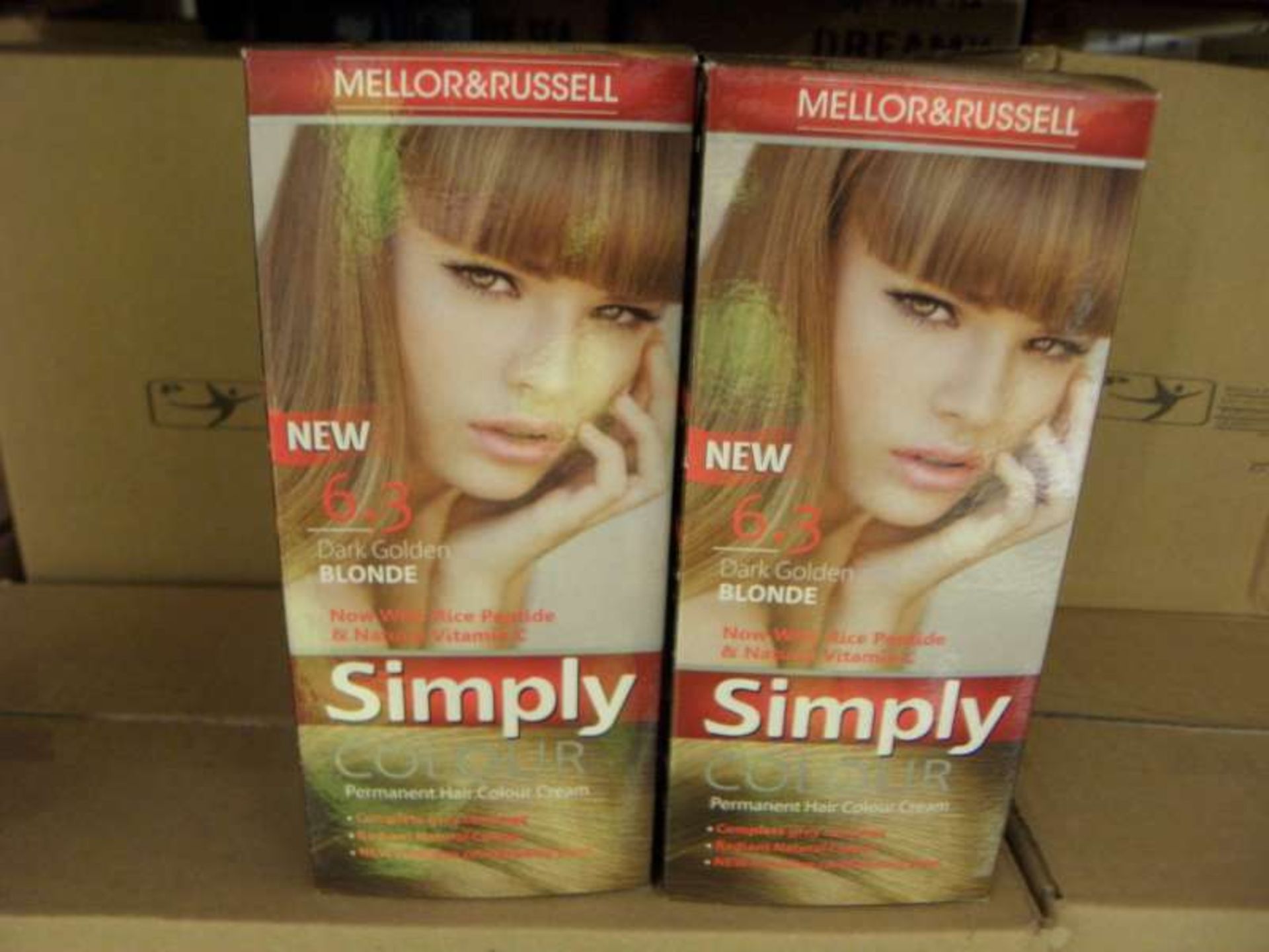 204 X MELLOR AND RUSSELL DARK GOLDEN BLONDE SENSATION PERMANENT HAIR COLOUR CREAM IN 17 BOXES