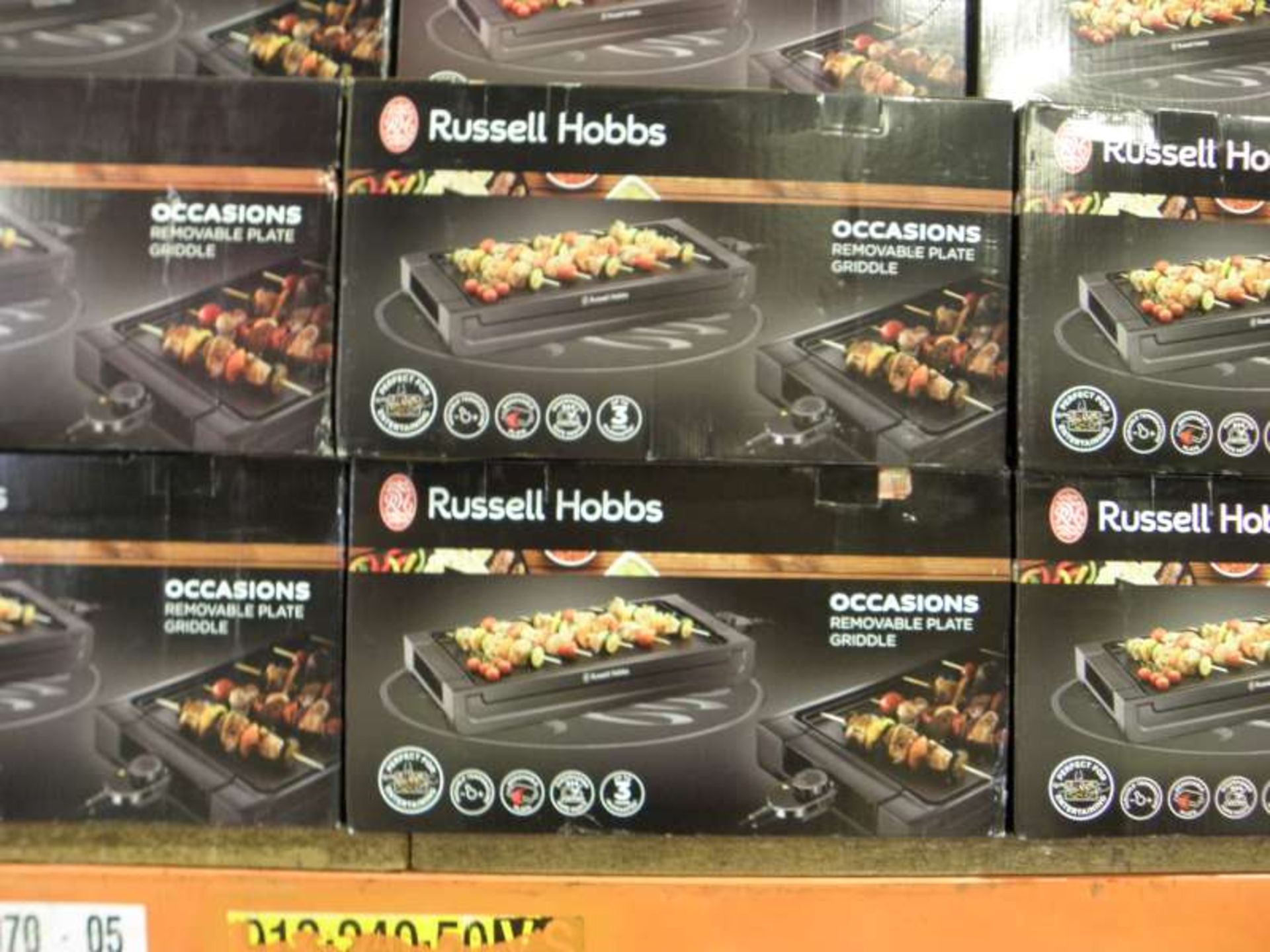 6 X BRAND NEW BOXED RUSSELL HOBBS OCCASIONS REMOVABLE PLATE GRIDDLE