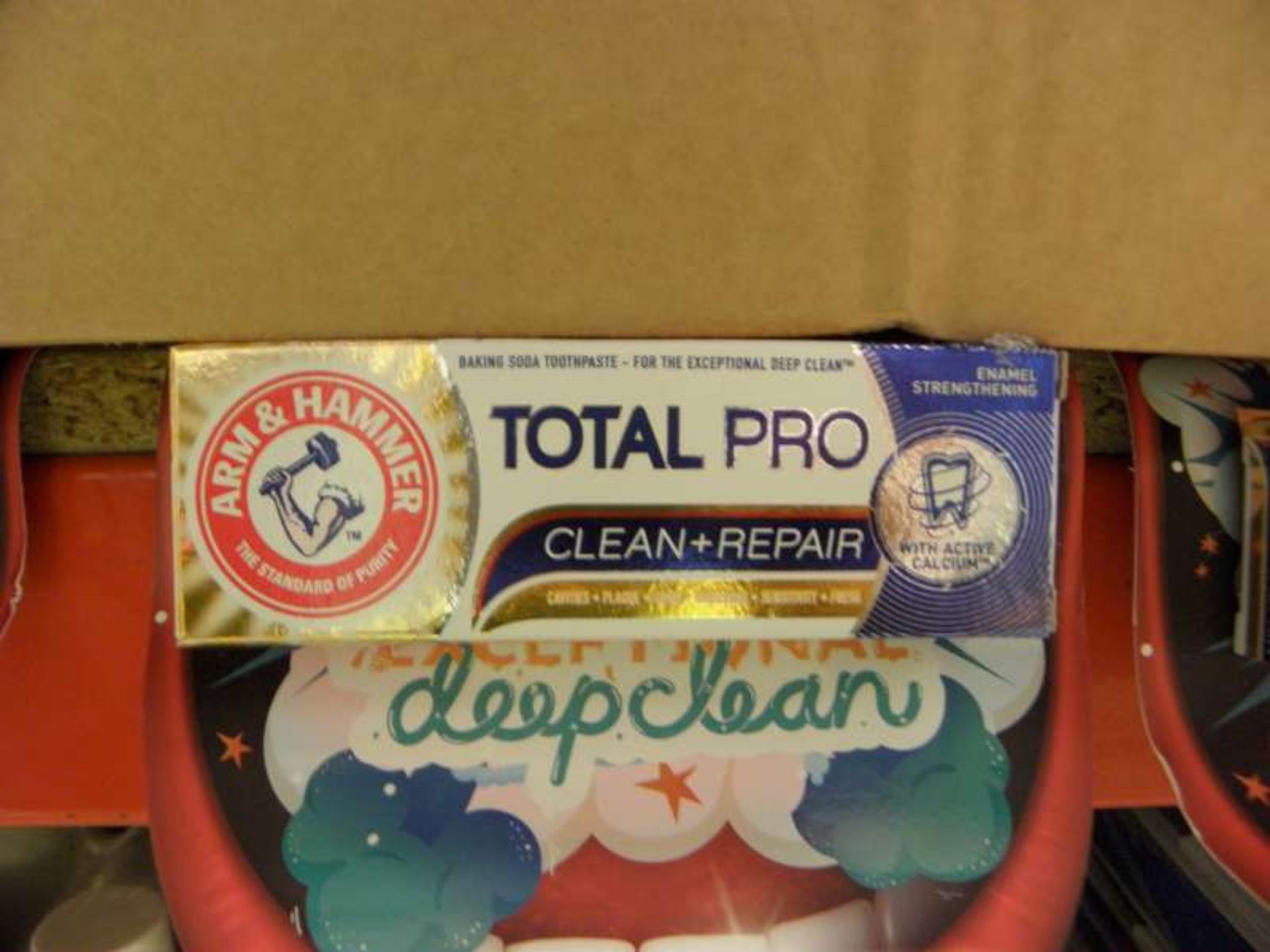 144 X 25 ML TUBES OF ARM AND HAMMER TOTAL PRO TOOTHPASTE IN 2 BOXES