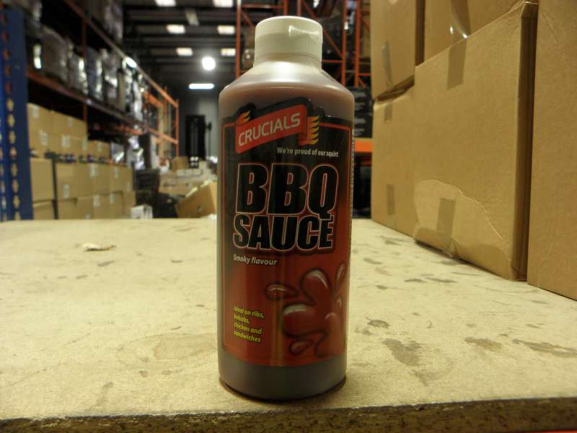 144 X 500ML BOTTLES OF CRUCIALS BBQ SAUCE IN 12 PACKS