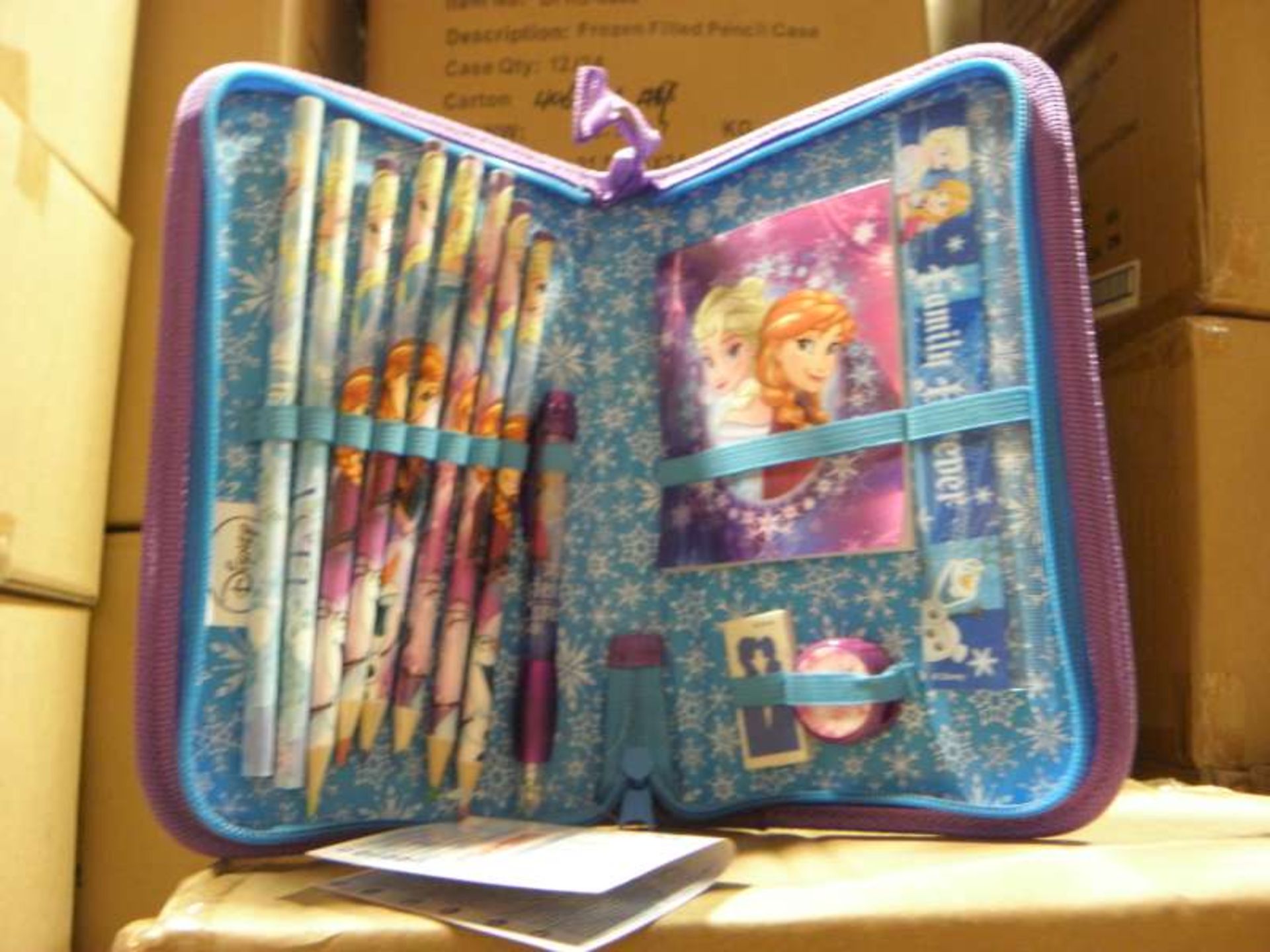 48 X DISNEY FROZEN FILLED PENCIL CASES IN 4 X BOXES