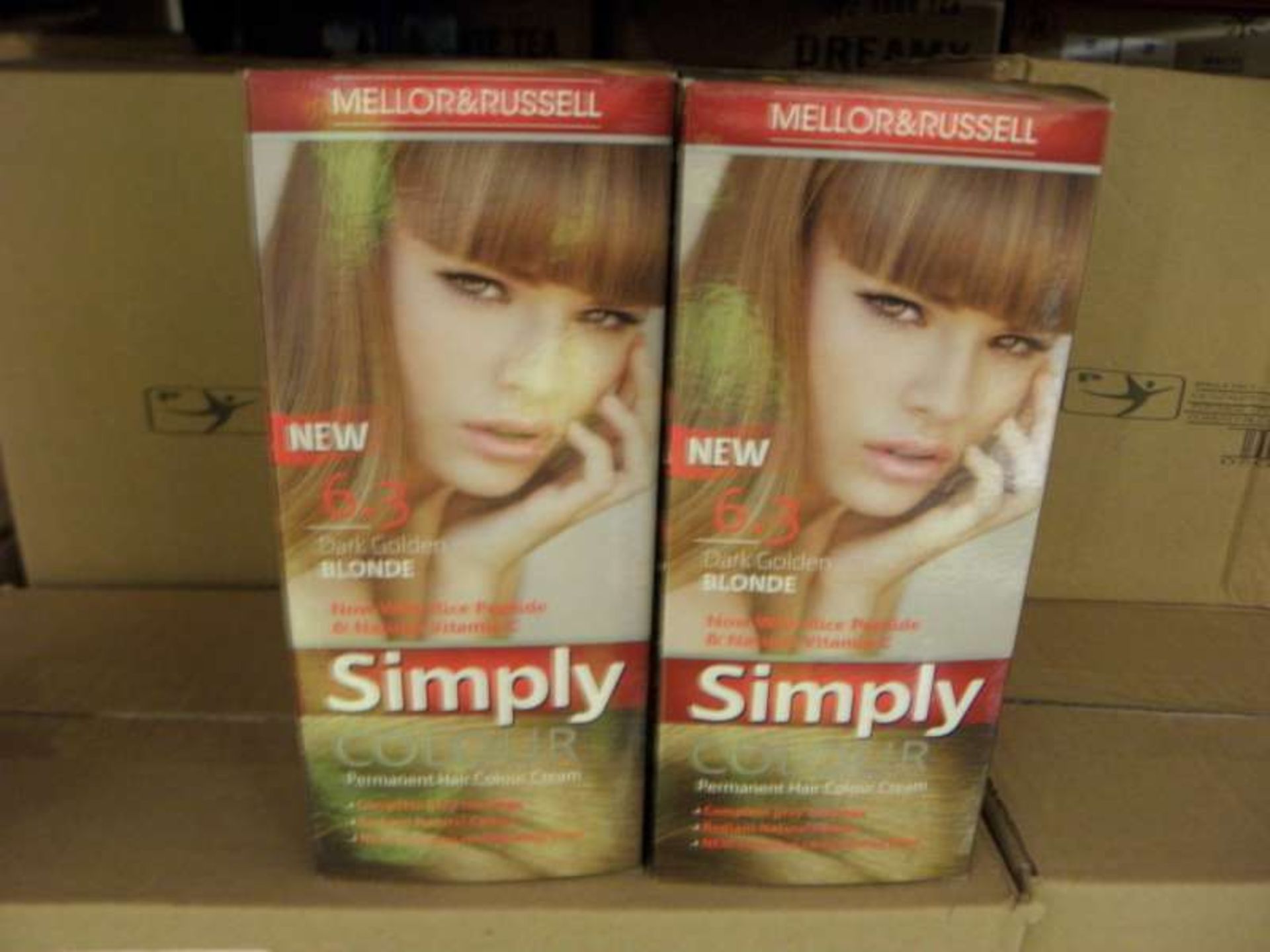204 X MELLOR AND RUSSELL DARK GOLDEN BLONDE SENSATION PERMANENT HAIR COLOUR CREAM IN 17 BOXES