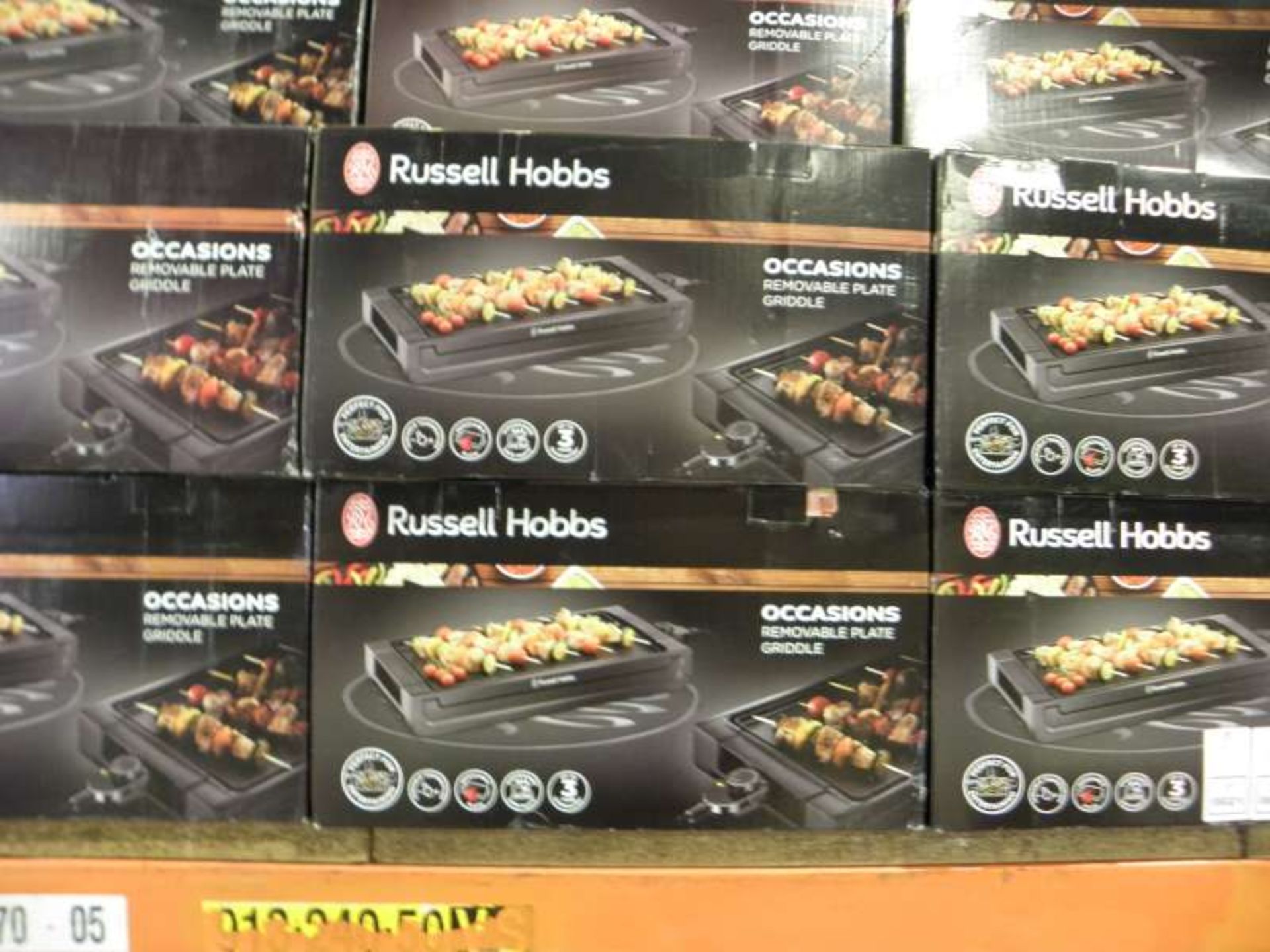 6 X BRAND NEW BOXED RUSSELL HOBBS OCCASIONS REMOVABLE PLATE GRIDDLE