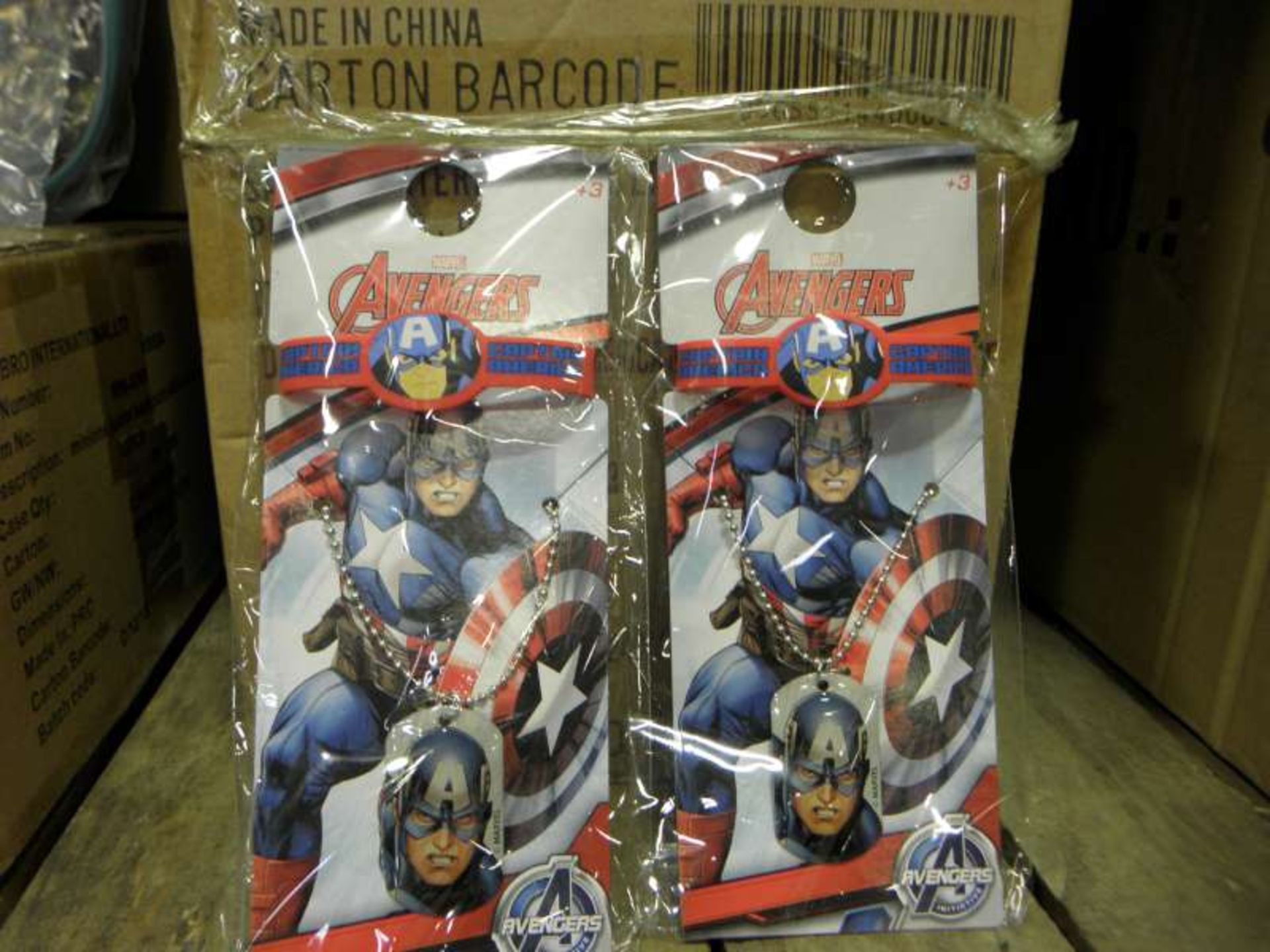 386 X CAPTAIN AMERICA NECKLACE AND BRACELET SETS IN 4 BOXES