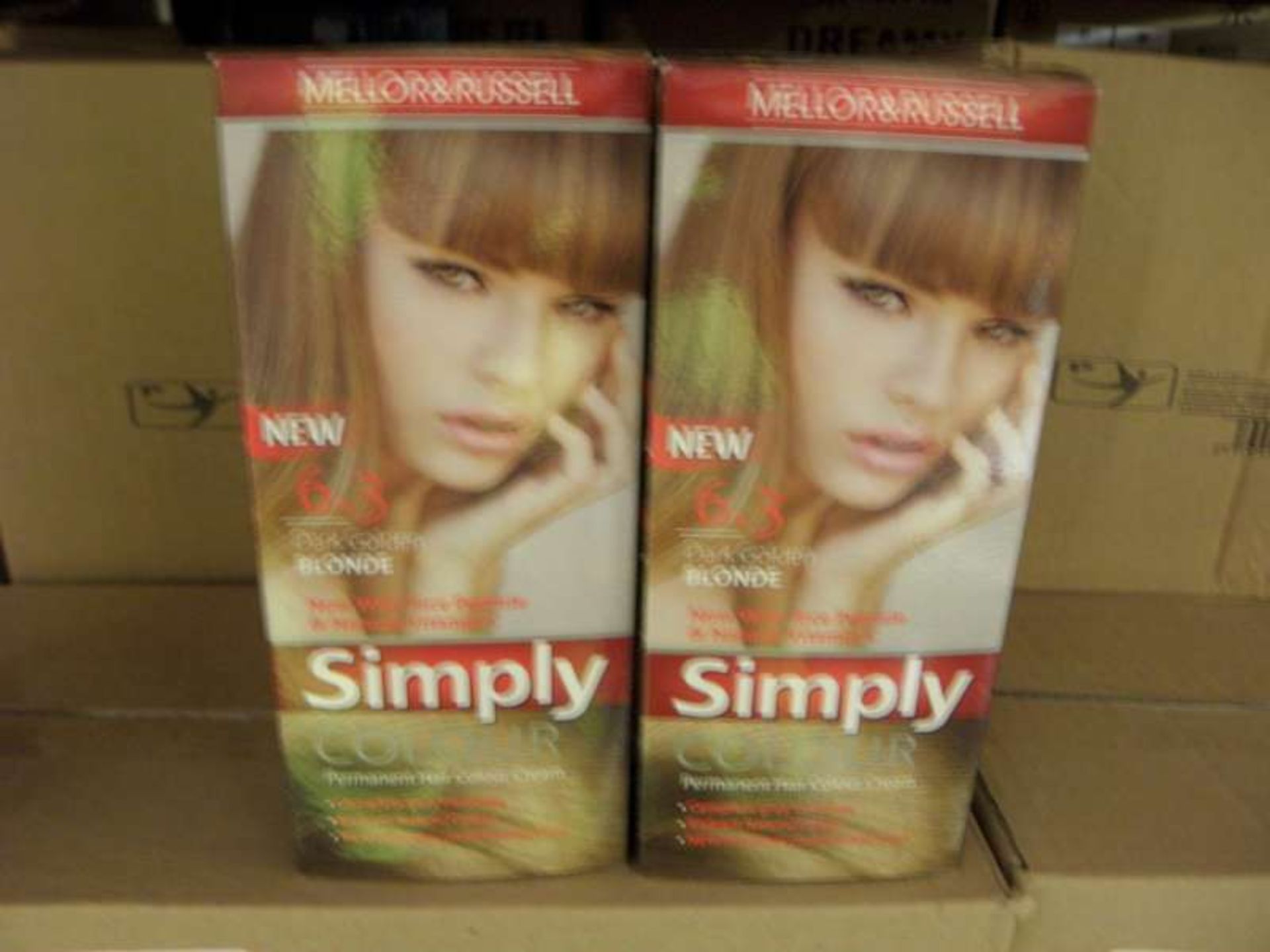 204 X MELLOR AND RUSSELL DARK GOLDEN BLONDE SENSATION PERMANENT HAIR COLOUR CREAM IN 17 BOXES