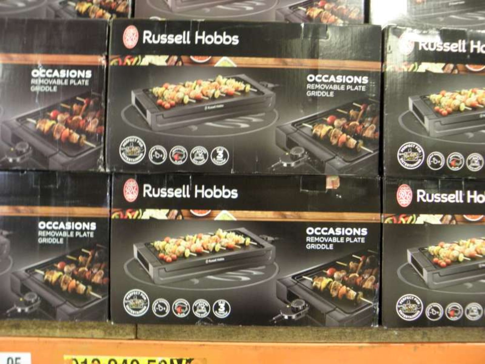 6 X BRAND NEW BOXED RUSSELL HOBBS OCCASIONS REMOVABLE PLATE GRIDDLE