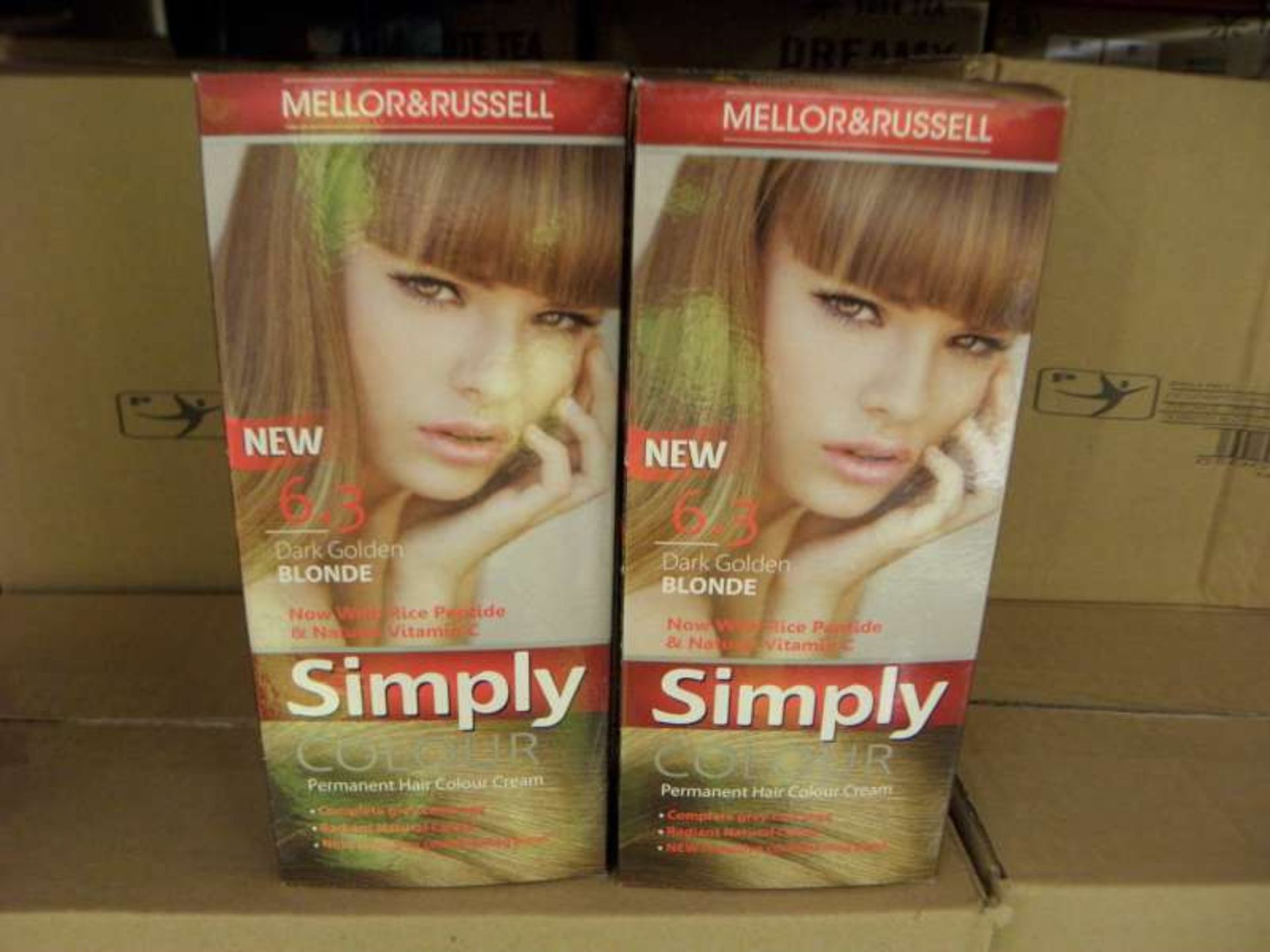 204 X MELLOR AND RUSSELL DARK GOLDEN BLONDE SENSATION PERMANENT HAIR COLOUR CREAM IN 17 BOXES