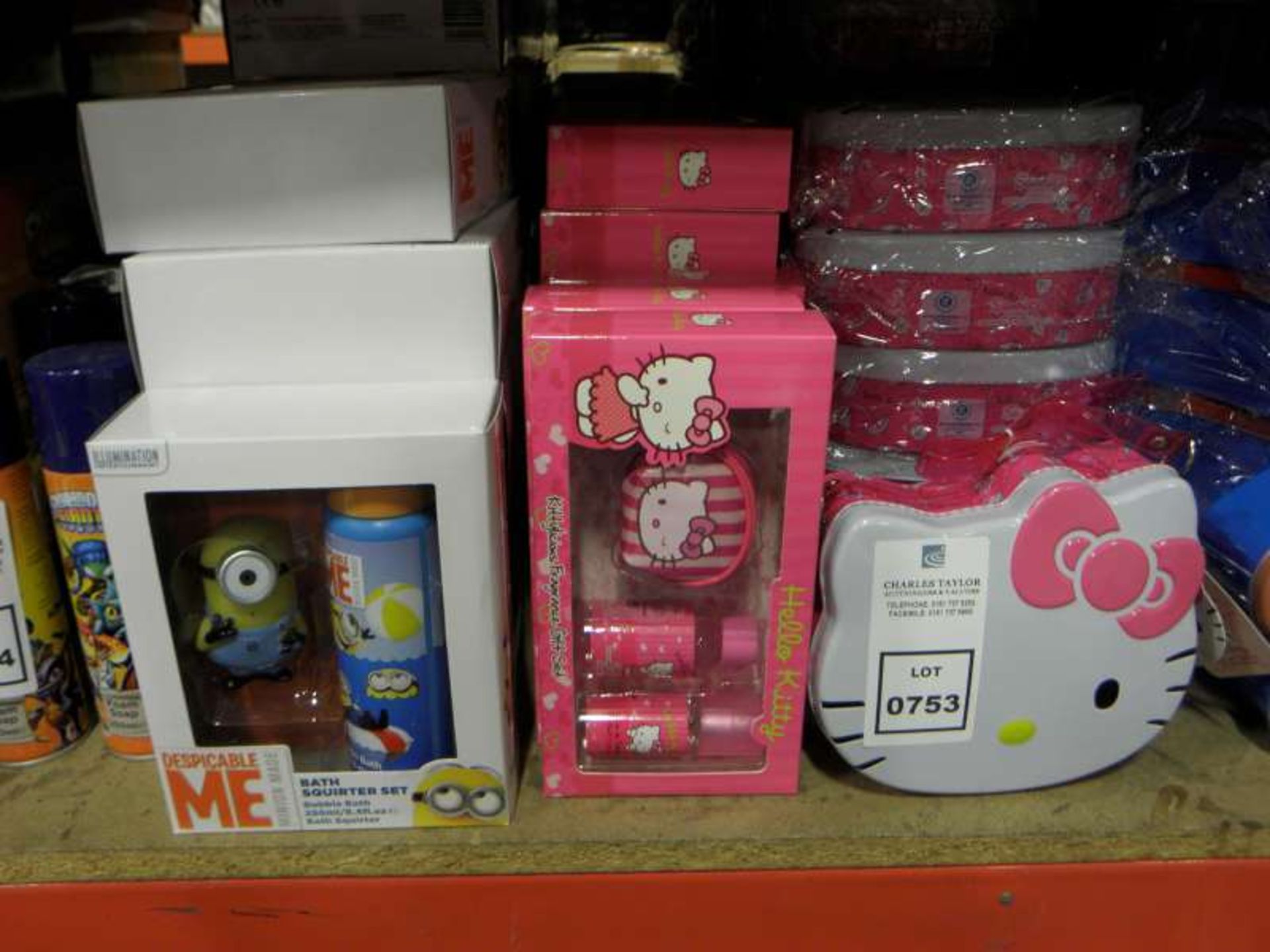 LOT CONTAINING 24 X 100 ML HELLO KITTY EDT AND HELLO KITTY TIN, 24 X HELLO KITTY KITTYLICIOUS