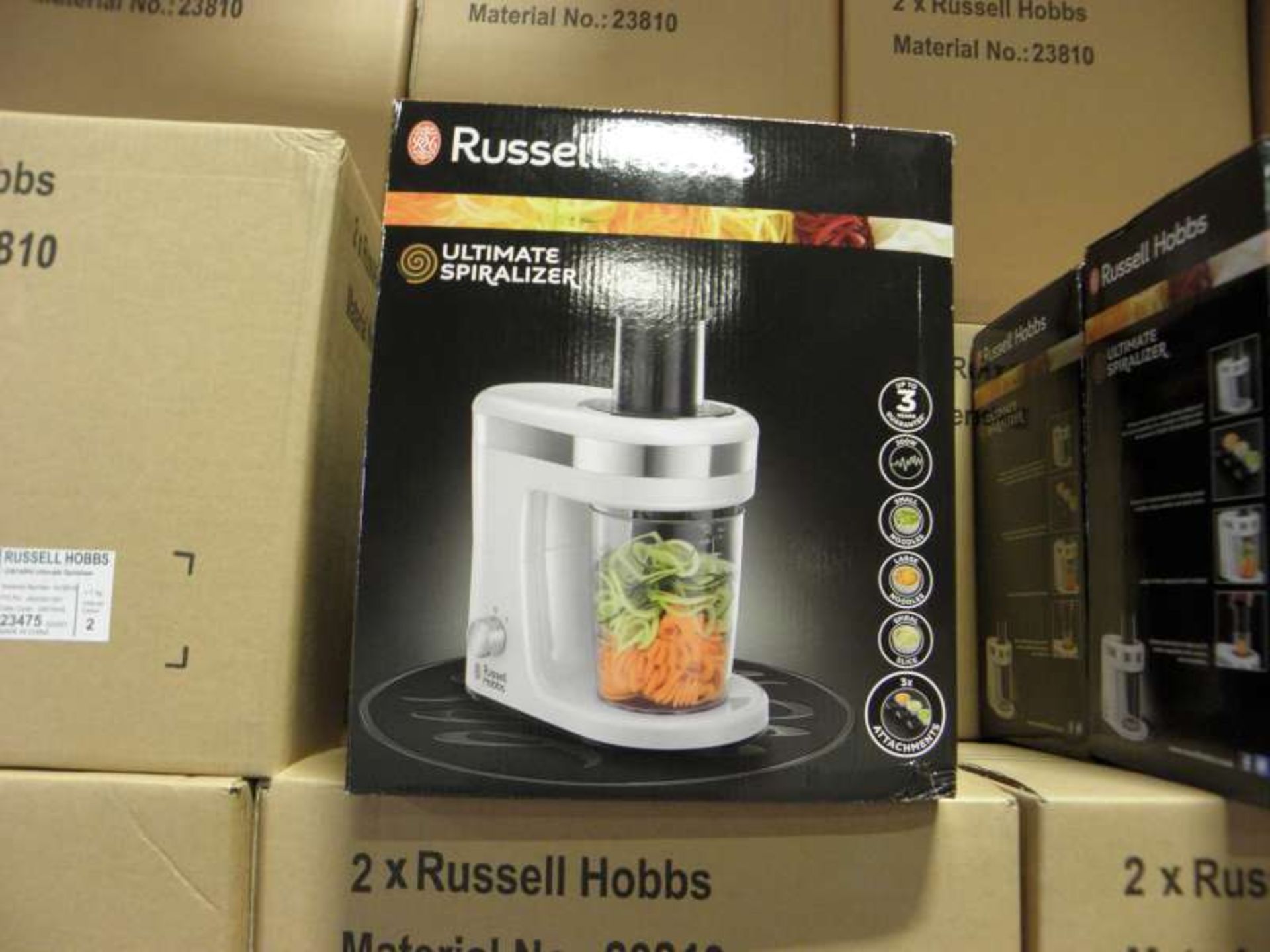 4 X BRAND NEW BOXED RUSSELL HOBBS ULTIMATE SPIRALIZERS IN 2 BOXES