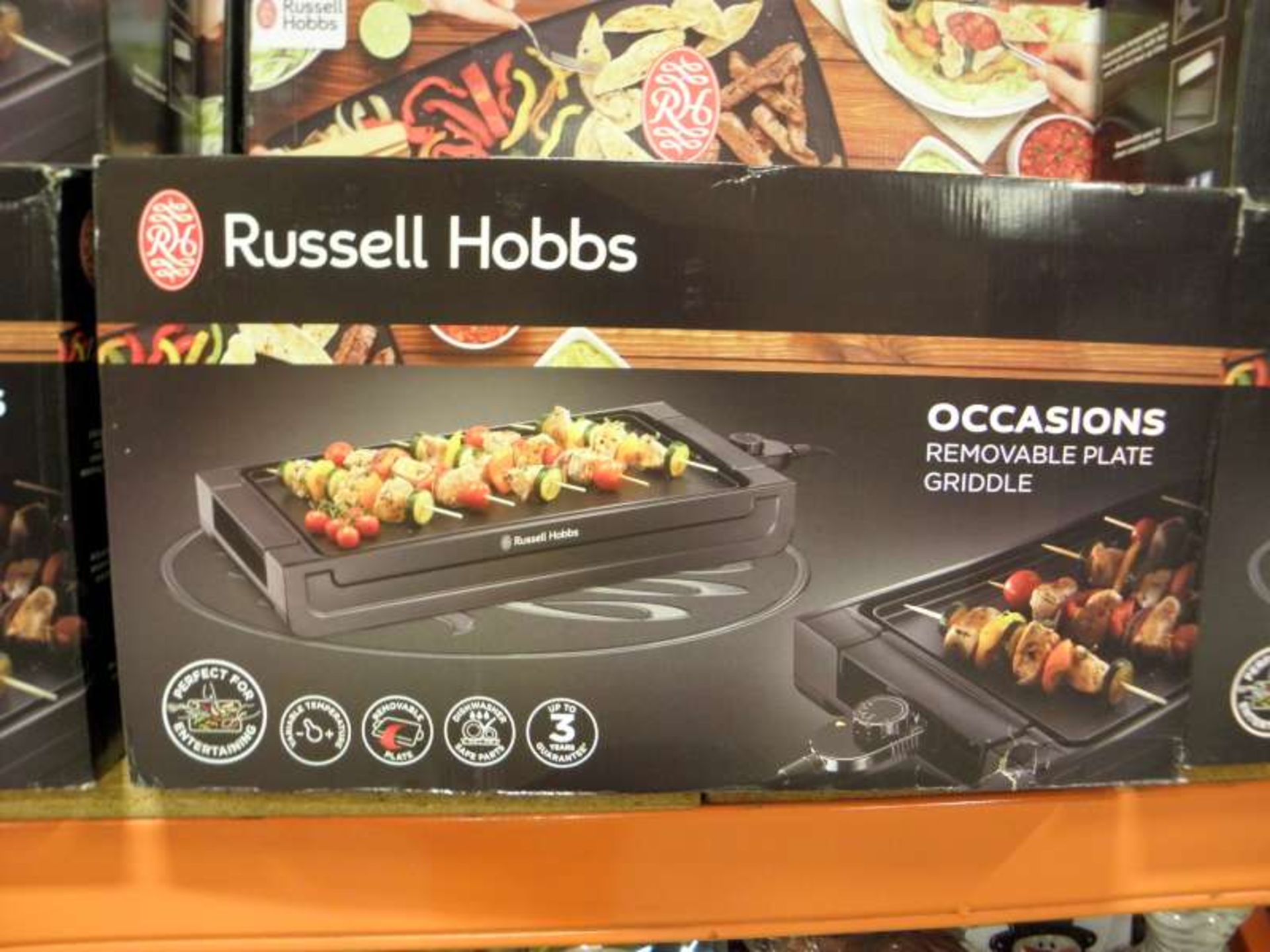 6 X BRAND NEW BOXED RUSSELL HOBBS OCCASIONS REMOVABLE PLATE GRIDDLE