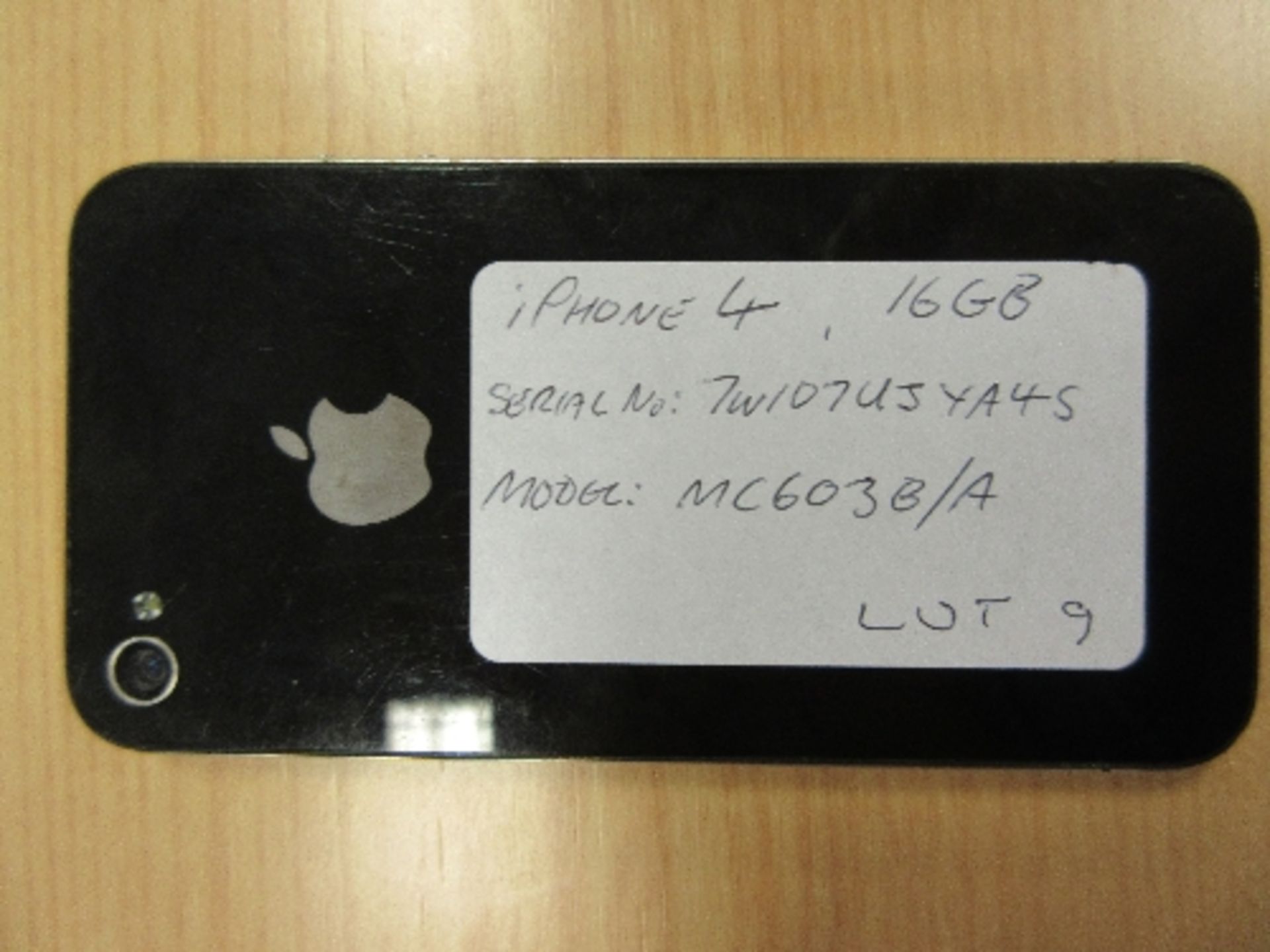 iPhone 4, 16GB, Serial No. 7W107UJYA4S, Model MC603B/A - Image 2 of 2