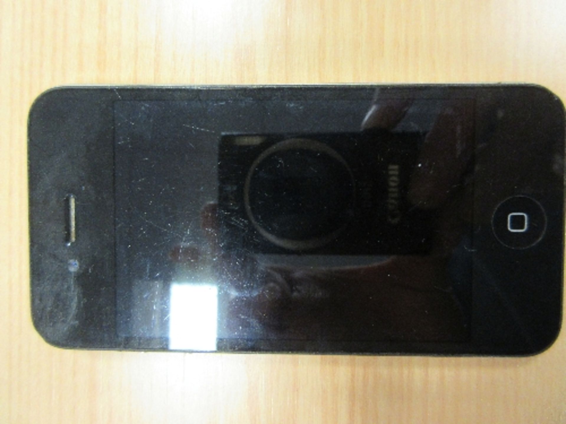 iPhone 4, 16GB, Serial No. 7W107UJYA4S, Model MC603B/A