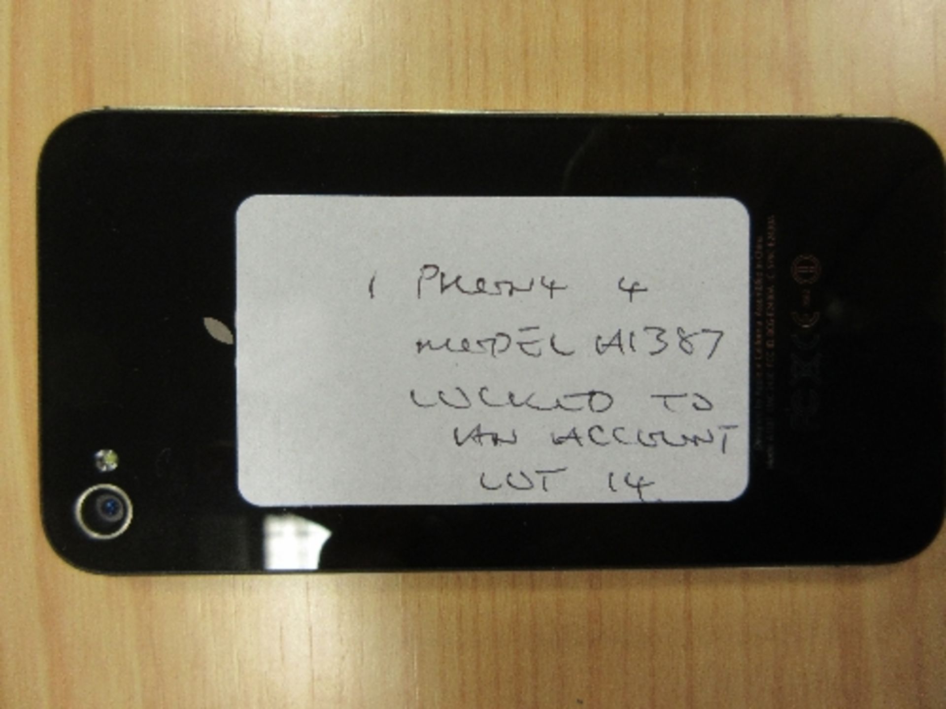 iPhone 4, Model A1387, locked to an account - Image 2 of 2