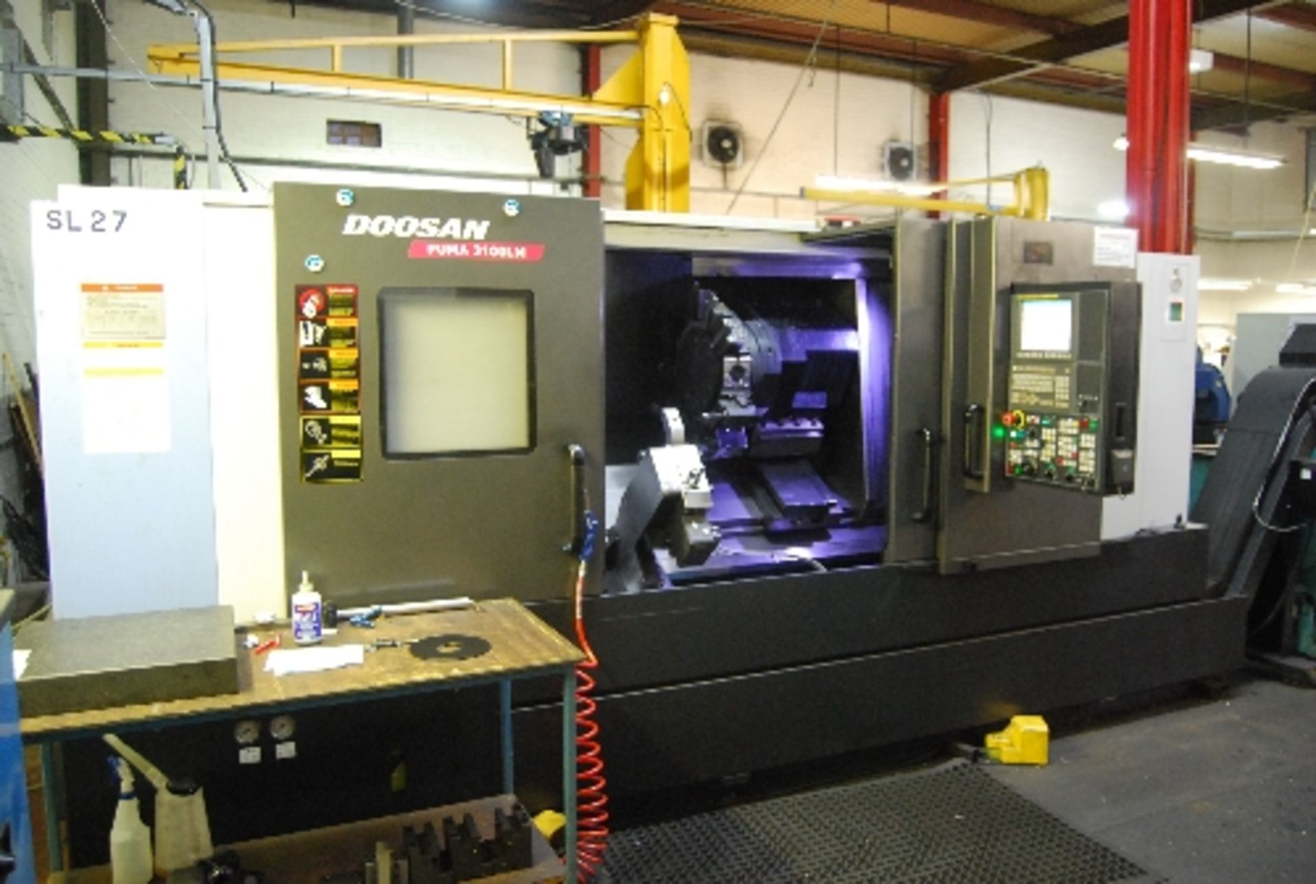 Doosan Puma 3100LM CNC horizontal turning centre, serial no: ML0117-000152 (year of manufacture