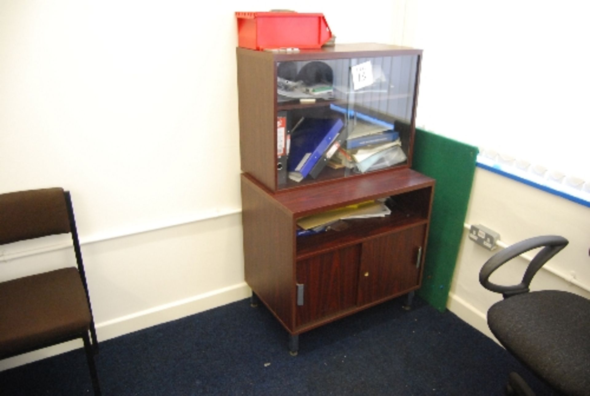 Bookcase and cupboard