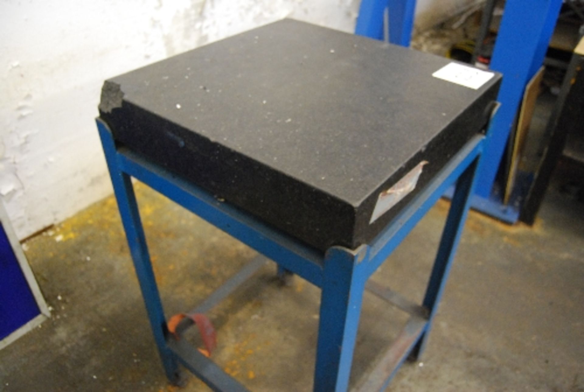 Granite surface plate on stand, 600 x 600mm