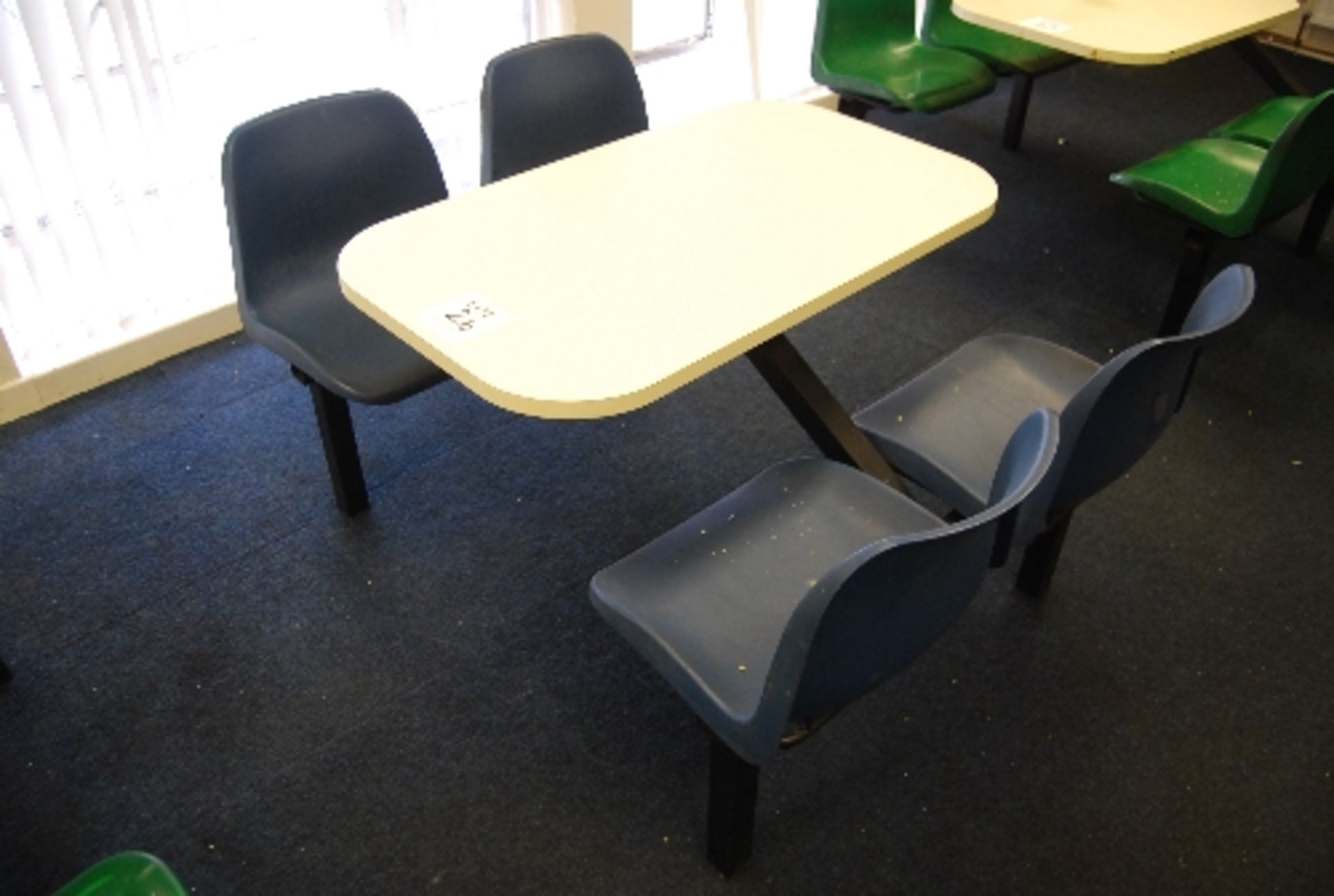 Single table and 4 chair canteen module