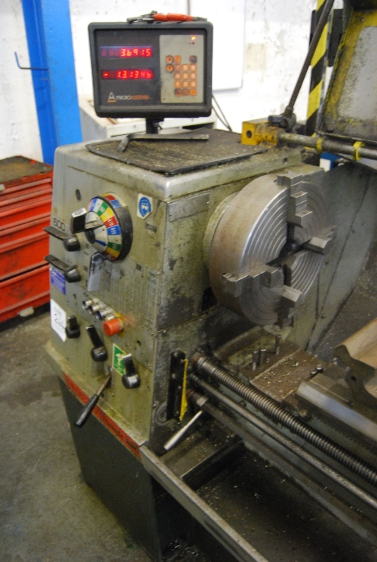 Colchester Triumph 2000 gap bed centre lathe, serial no. 6/0041/36471DD with fixed steady and Anilam - Bild 5 aus 9