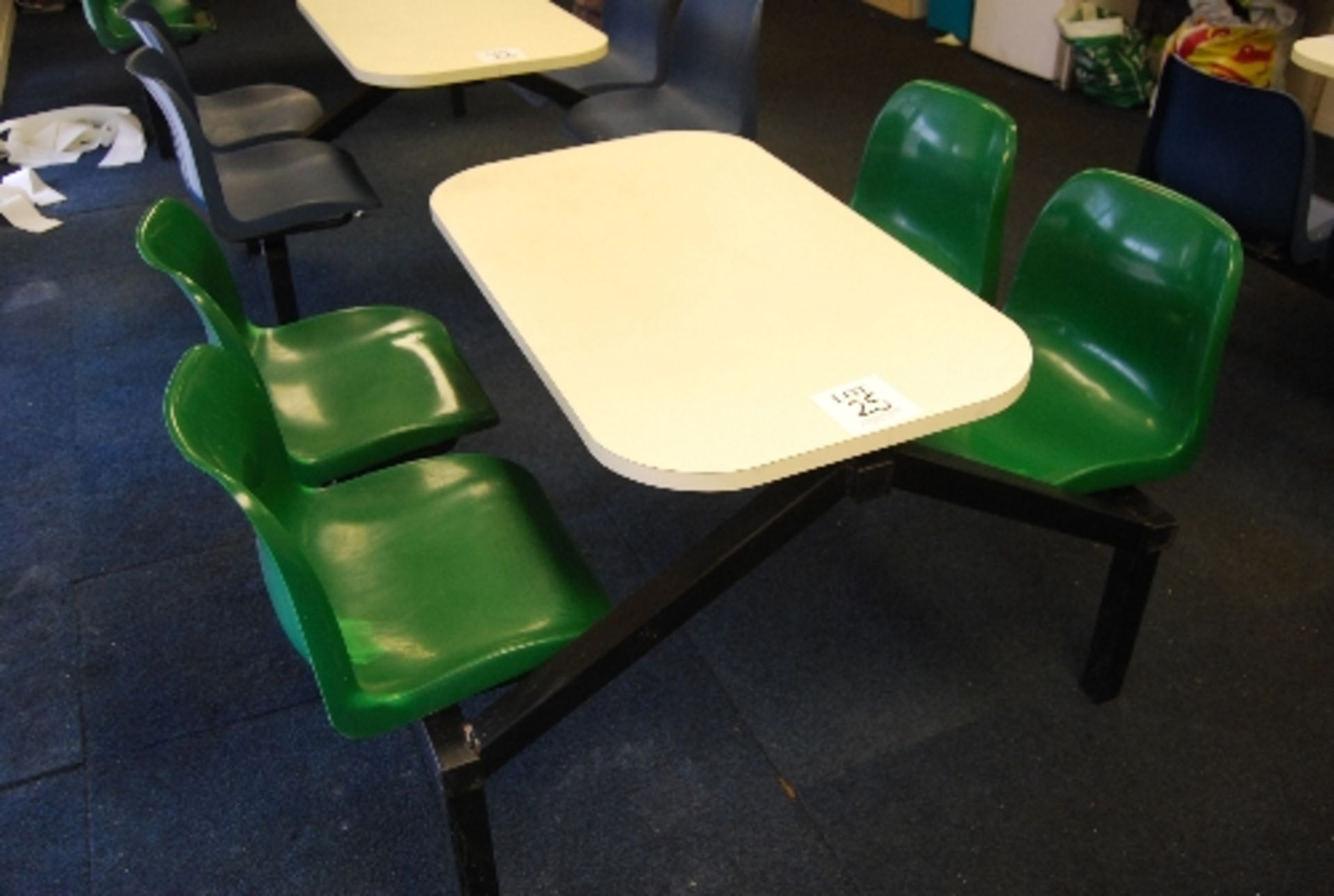 Single table and 4 chair canteen module