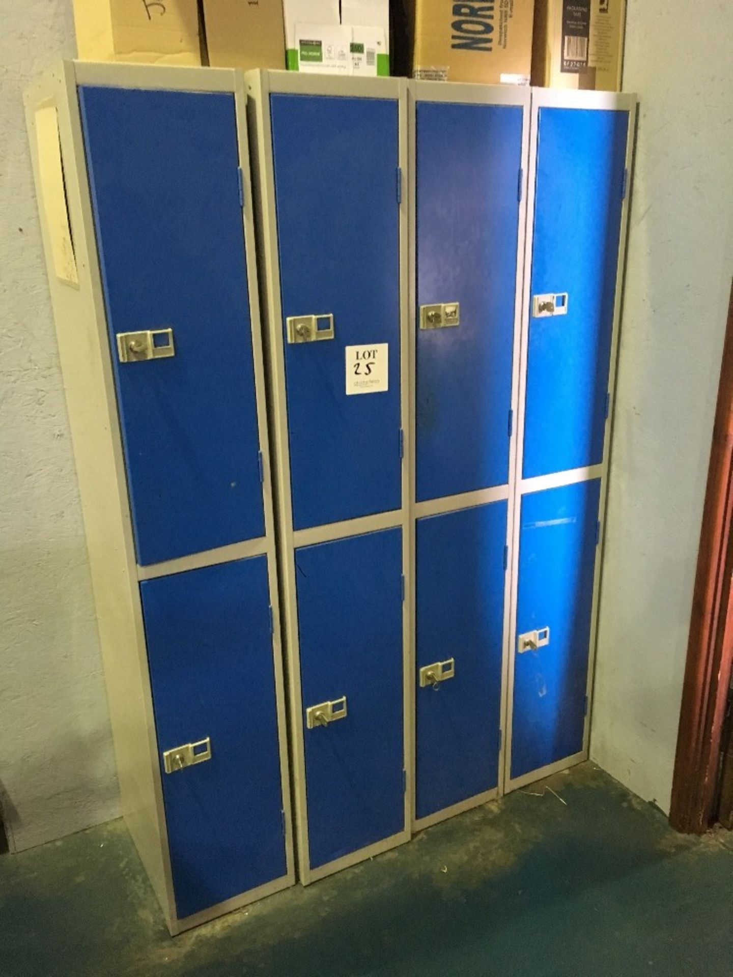 4 - 2 door staff lockers with keys