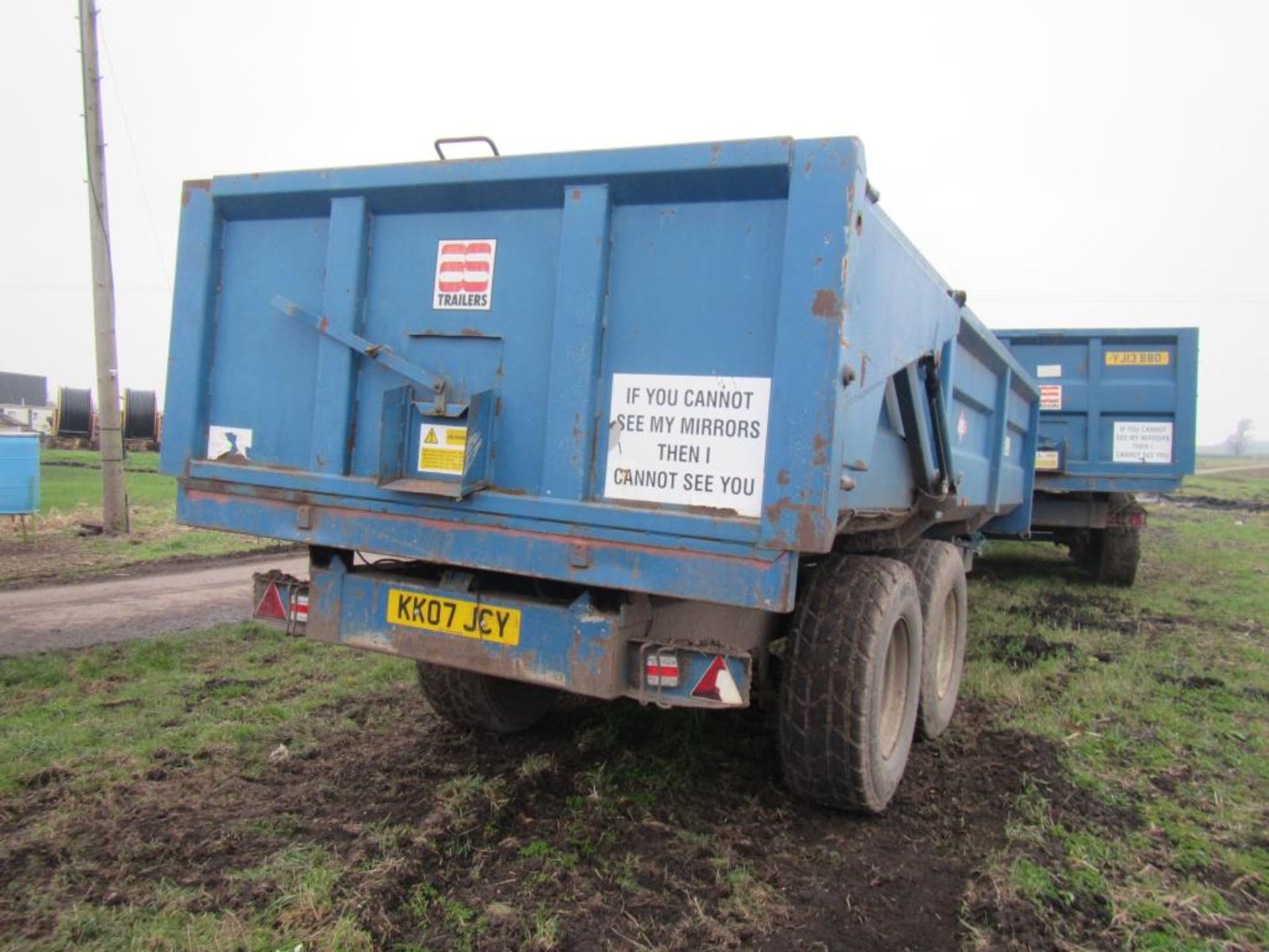 WITHDRAWN 1997 AS Marston FEN12 12tonne tandem axle steel monocoque tipping trailer with hydraulic - Image 3 of 6
