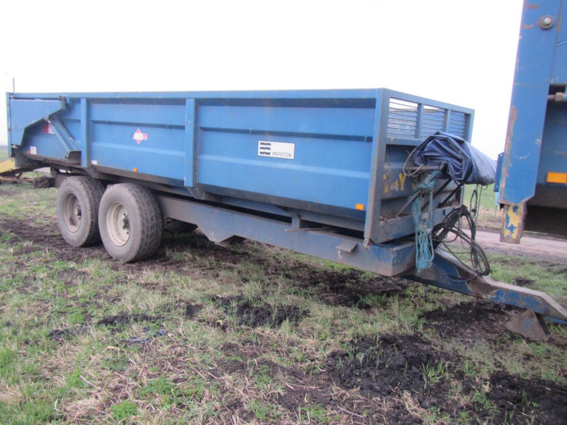 WITHDRAWN 1997 AS Marston FEN12 12tonne tandem axle steel monocoque tipping trailer with hydraulic - Image 2 of 6