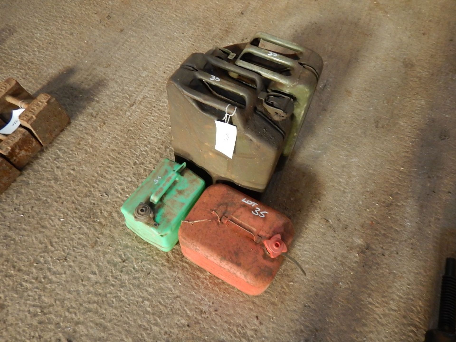 2no. Jerry cans t/w fuel cans