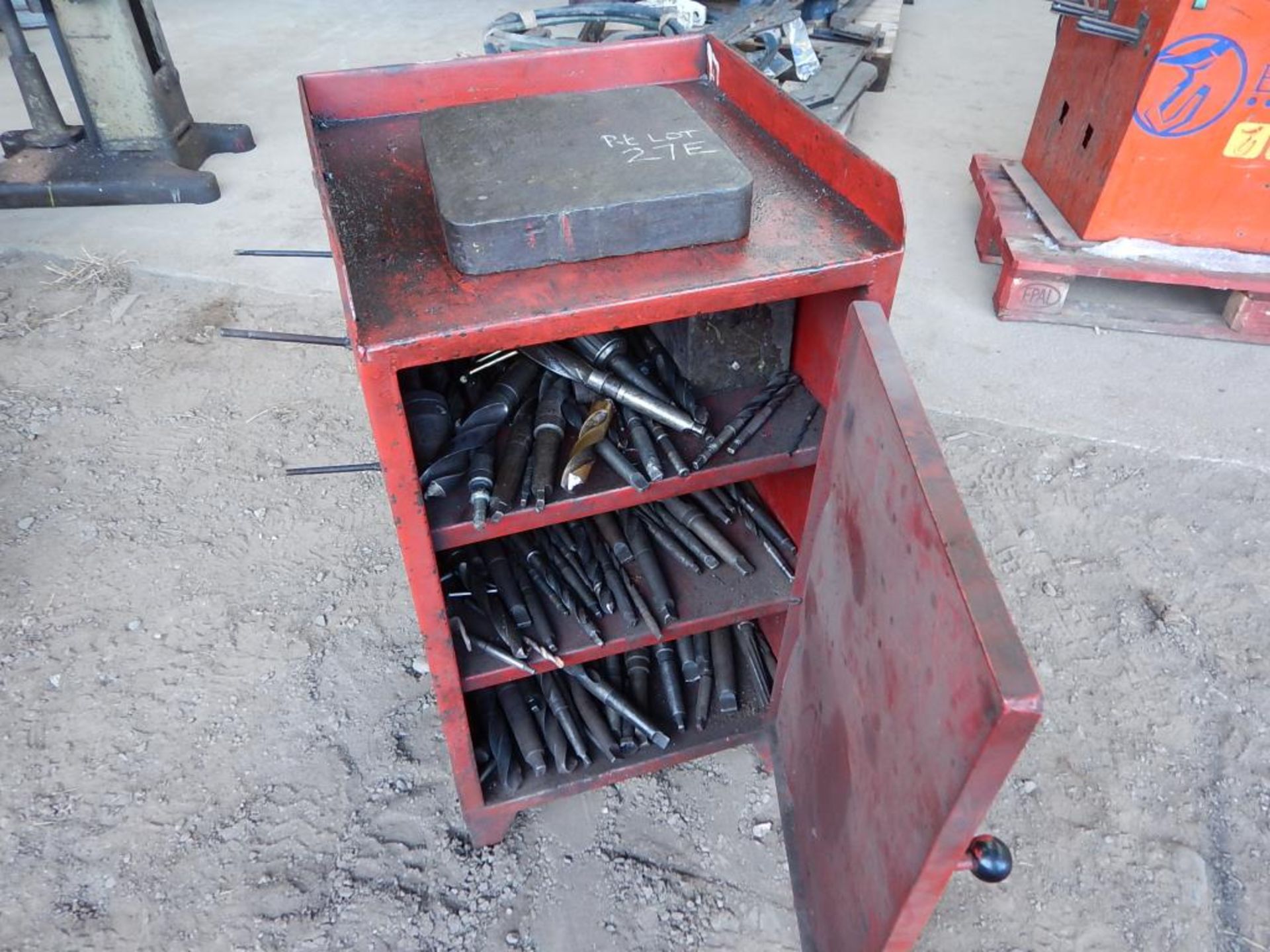 Herbert pillar drill t/w cabinet with drill bits - Image 2 of 2