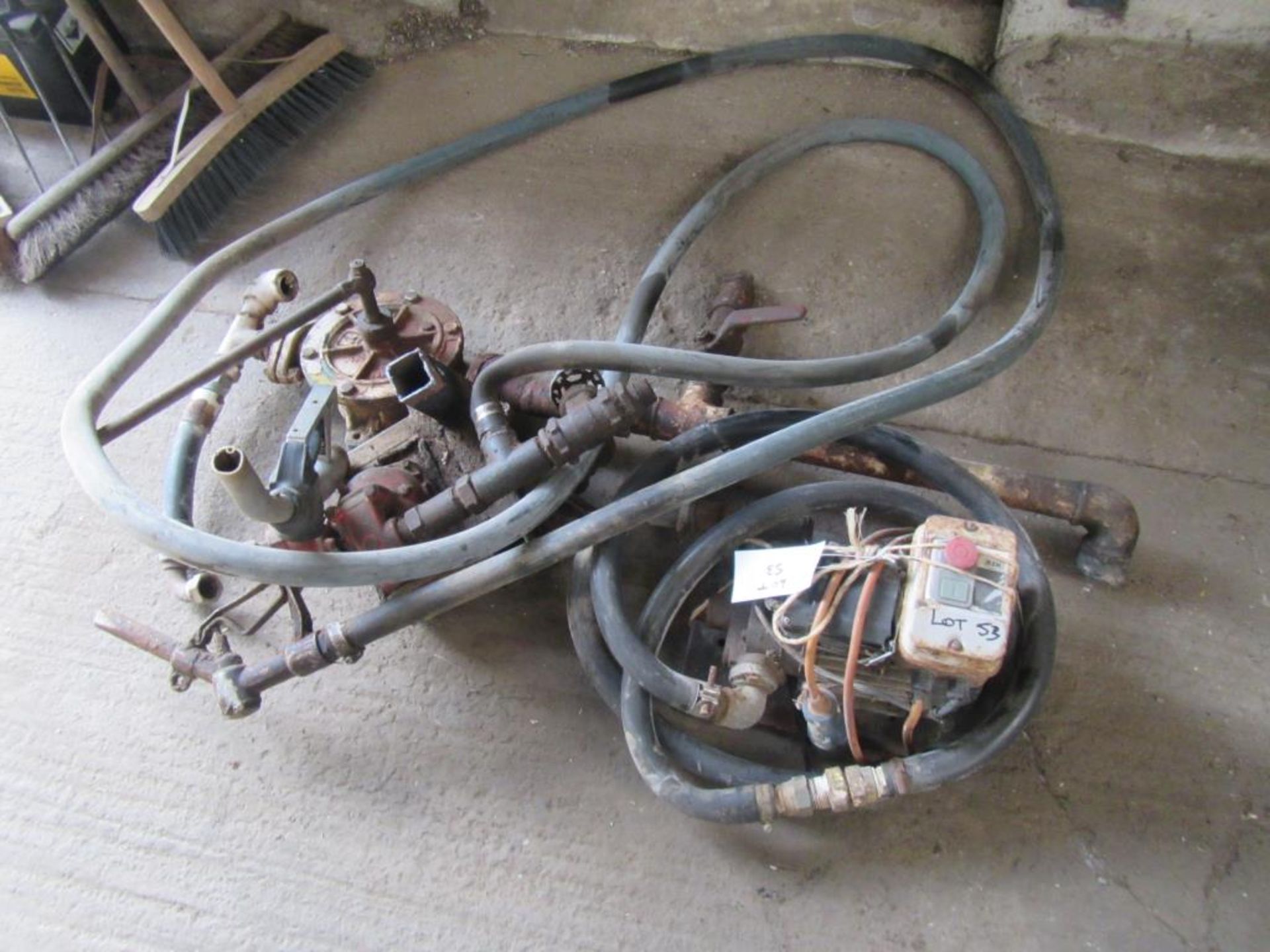 2no diesel transfer pumps & hoses