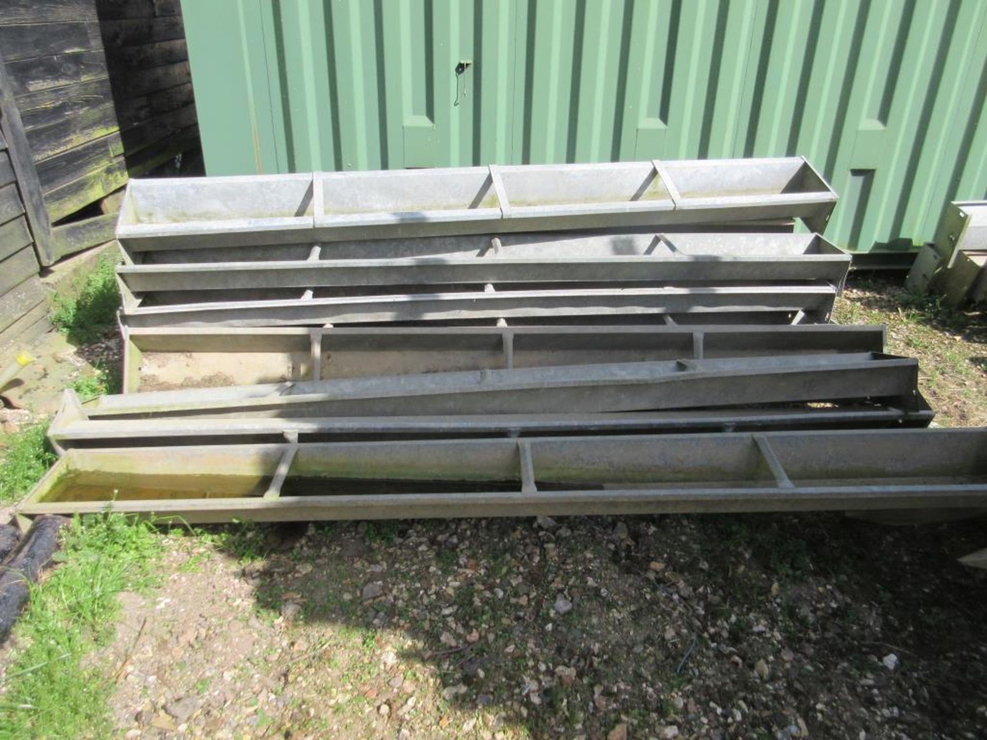 6no 8ft galvanised sheep feed troughs - Image 2 of 2