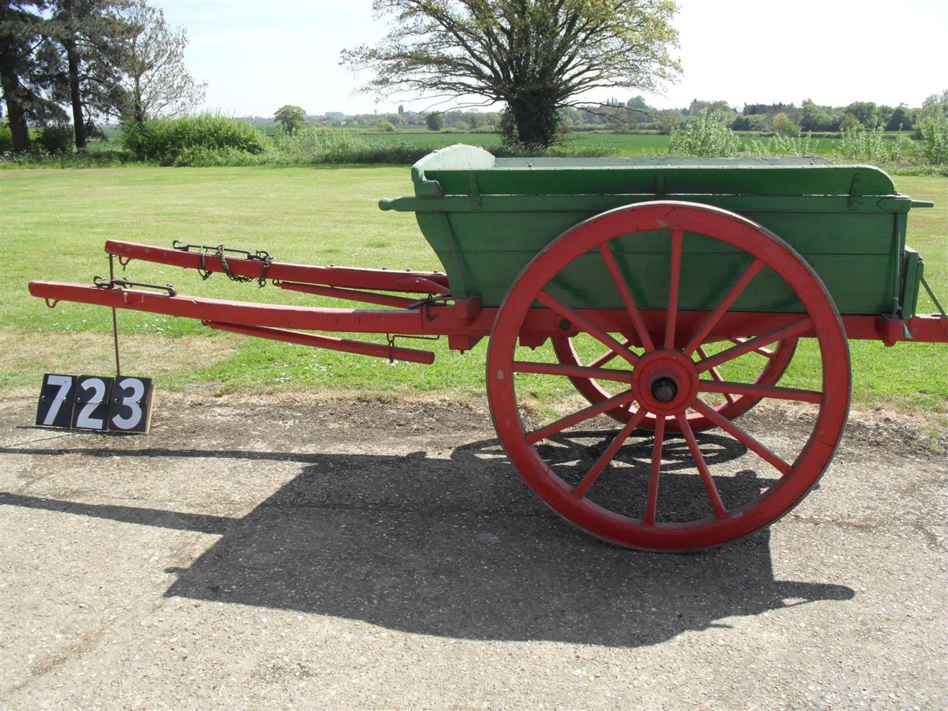 David Wand, Long Melford tumbil horse drawn 2wheel tip cart on wooden wheels, 'The Ilford Silver - Image 2 of 4