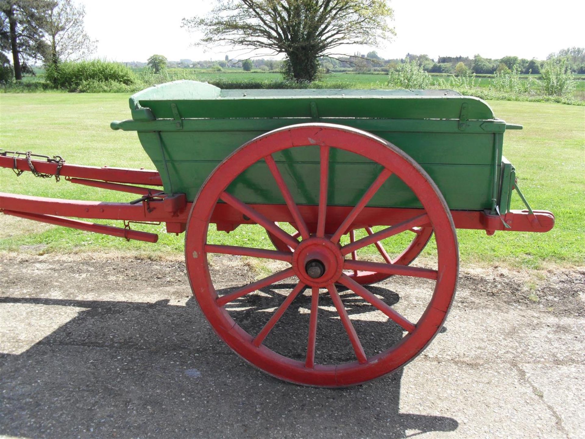 David Wand, Long Melford tumbil horse drawn 2wheel tip cart on wooden wheels, 'The Ilford Silver - Image 3 of 4