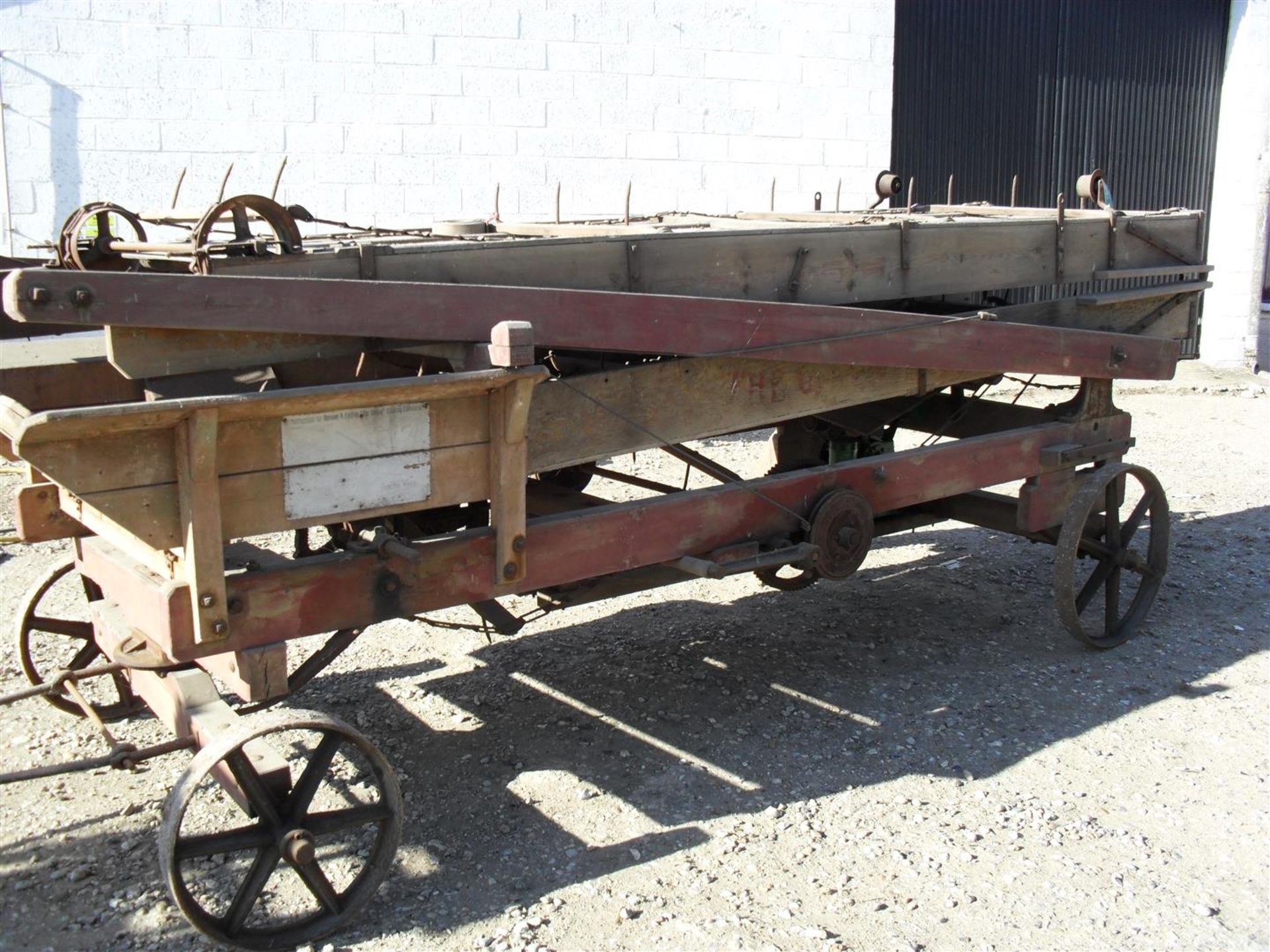 Carter Bros, Billingshurst straw elevator on cast iron wheels fitted with singler cylinder petrol