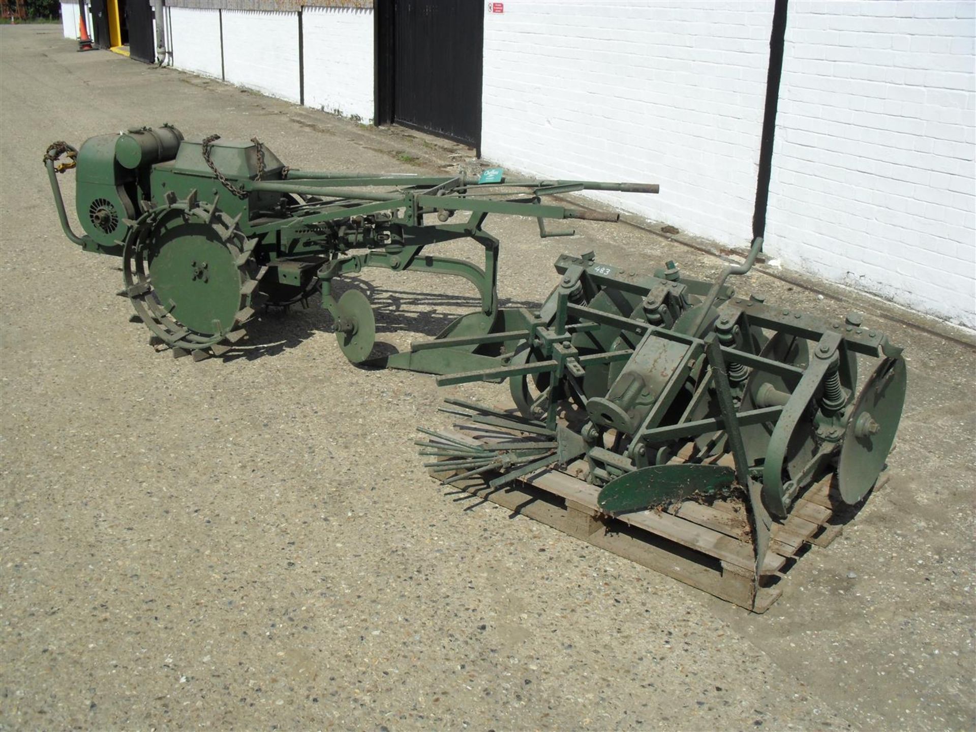 Trusty Tractor motor cultivator with JAP engine fitted with single furrow plough body & potato - Image 3 of 3