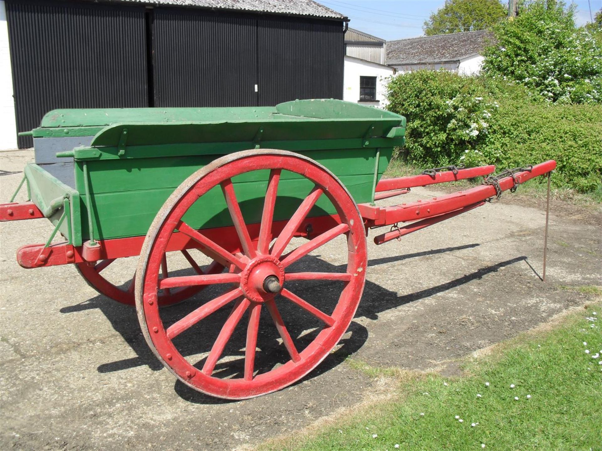 David Wand, Long Melford tumbil horse drawn 2wheel tip cart on wooden wheels, 'The Ilford Silver - Image 4 of 4