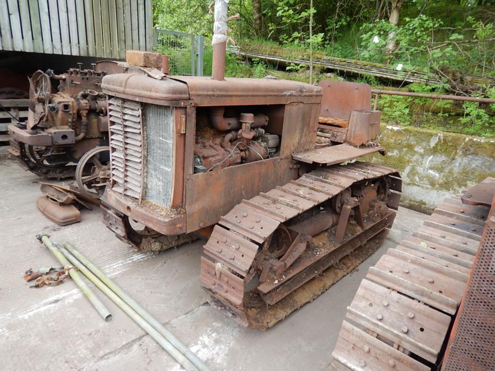 FOWLER FD3 3cylinder diesel CRAWLER TRACTOR Fitted with PTO and drawbar. Recovered from a peat bog