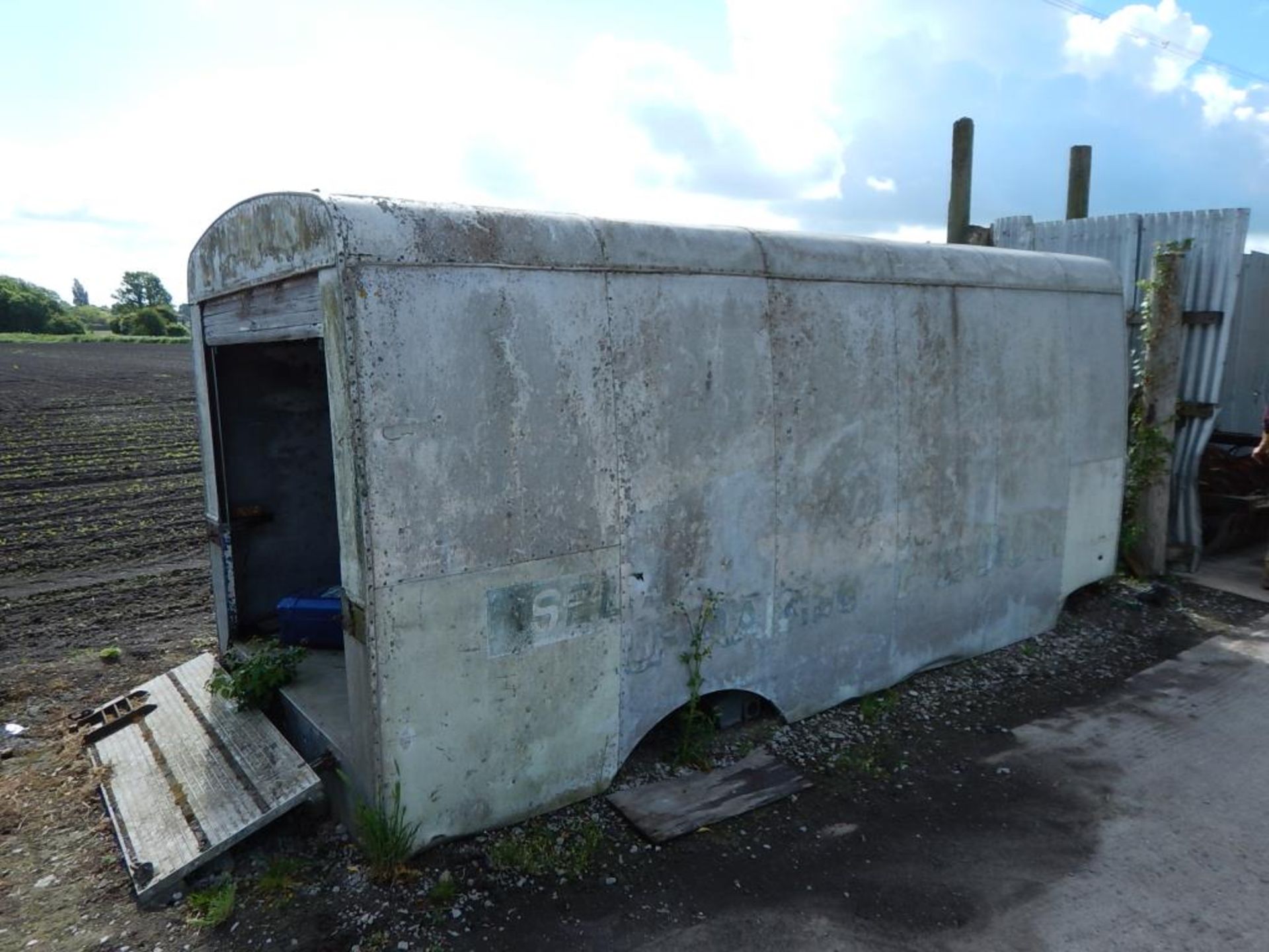 Aluminium ex lorry box and contents