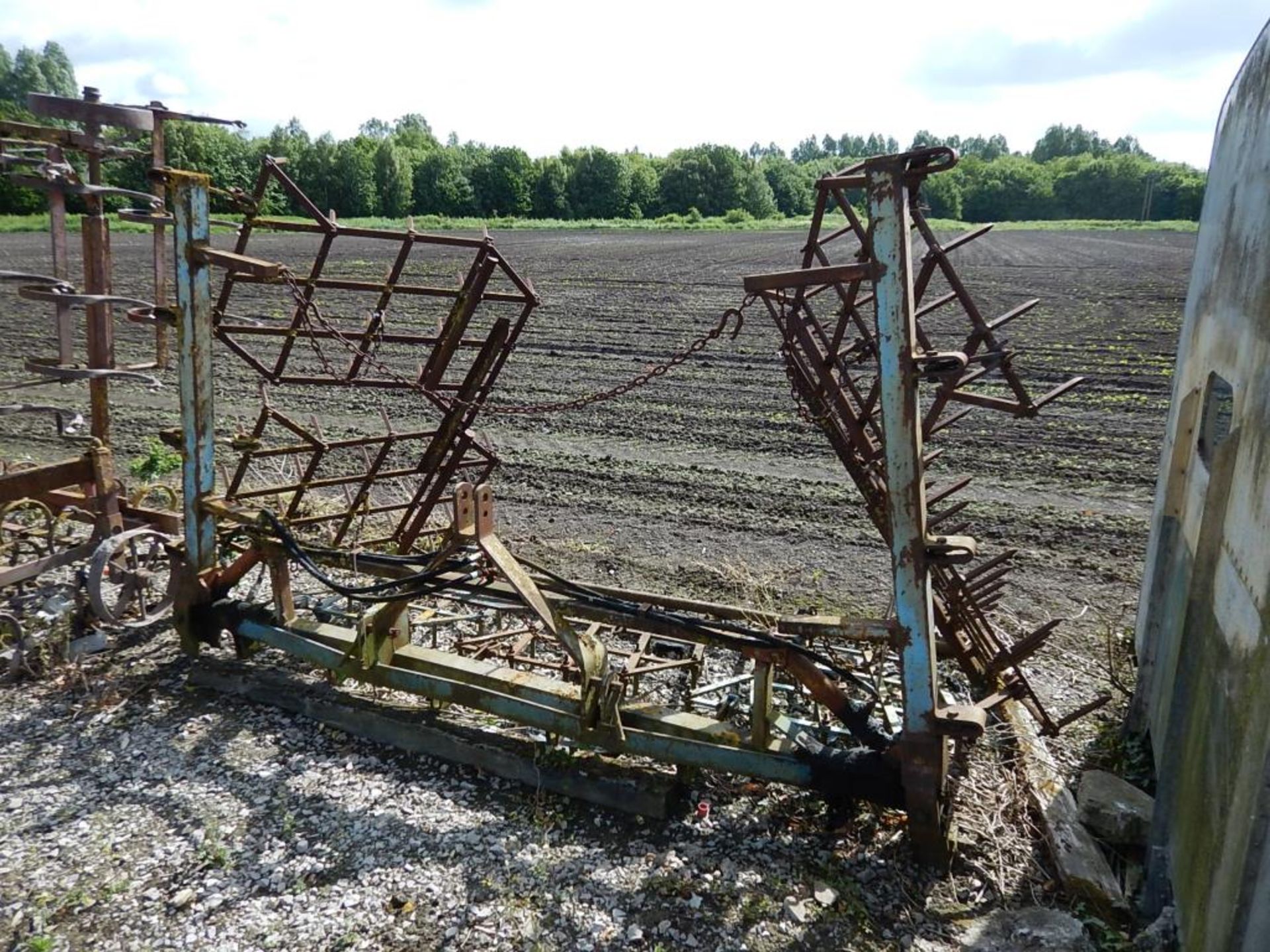 Parmiter 7 section folding seed harrows